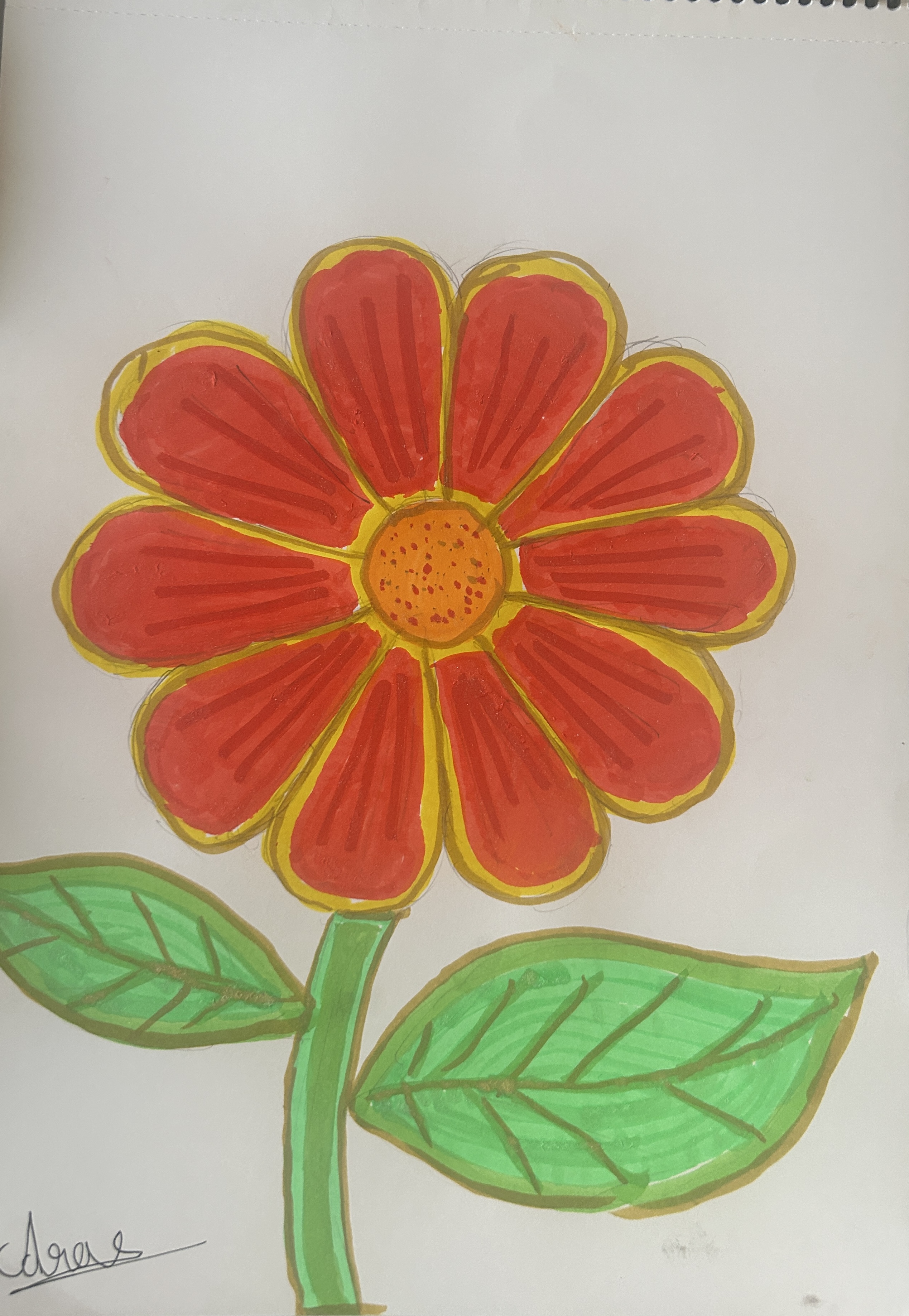 Blooming Joy /sketch work by Aarav G Palasseri, vibrant flower sketch