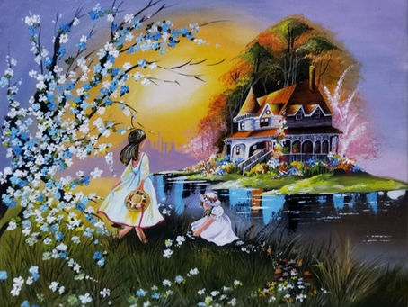Springtime By The Lakeside Cottage