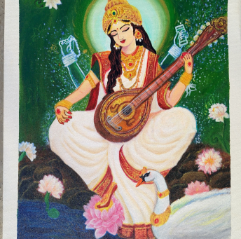 Devi Saraswati Painting