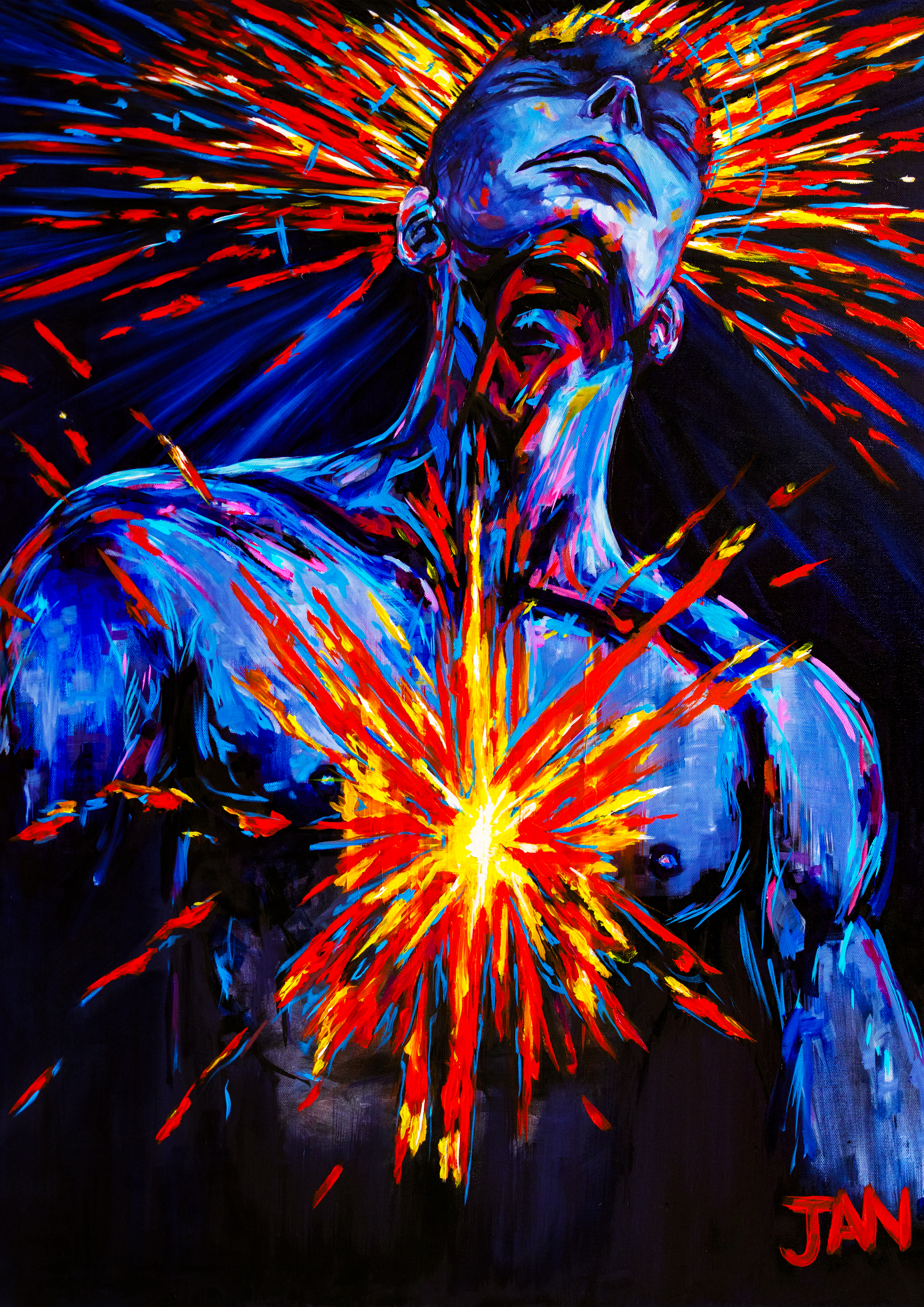 Explosion of Light by Jan, featuring a luminous burst of light