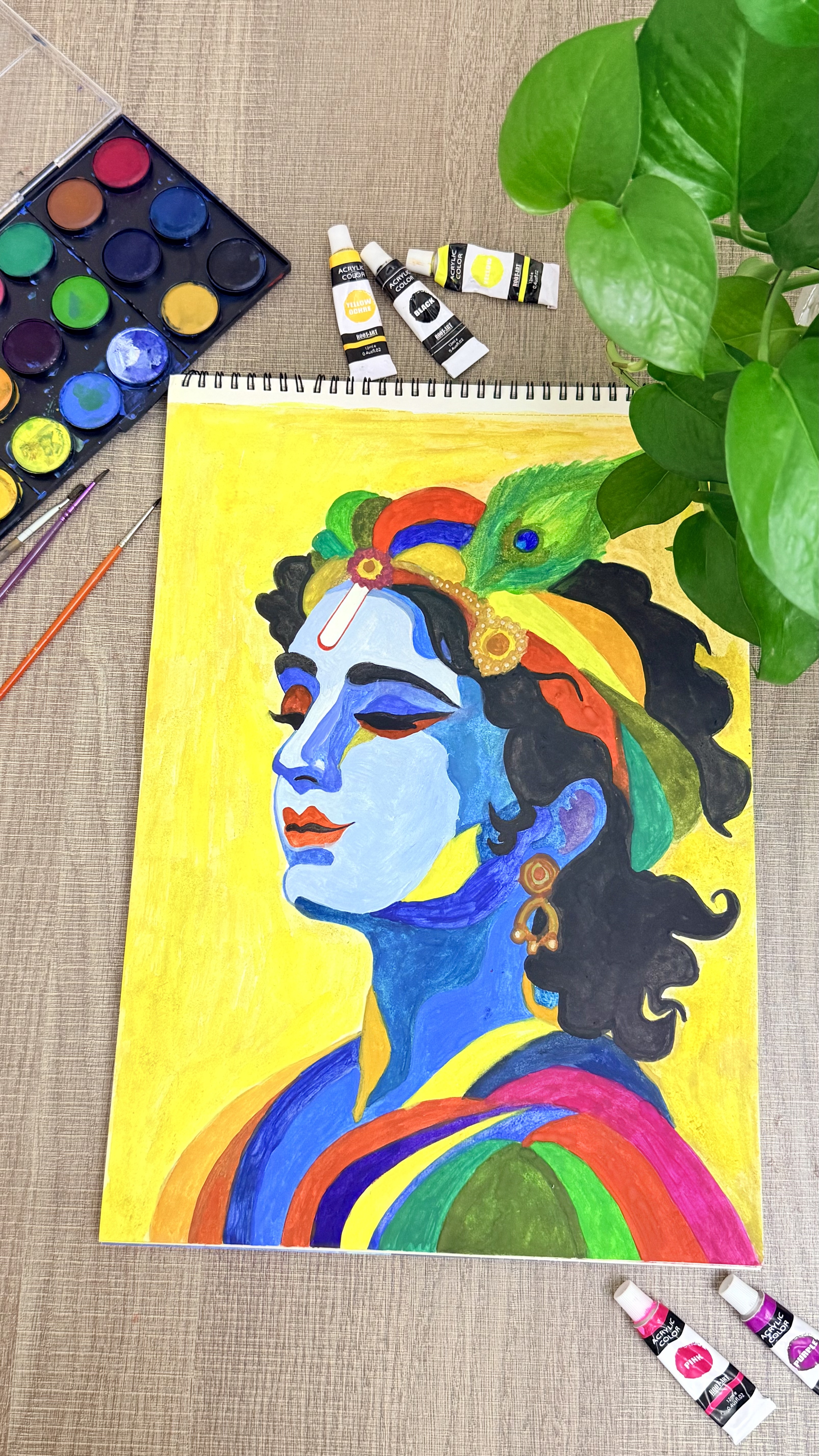 Where colors speak louder than words by Shruthi Jayalal, vibrant colorful figure with bold hues