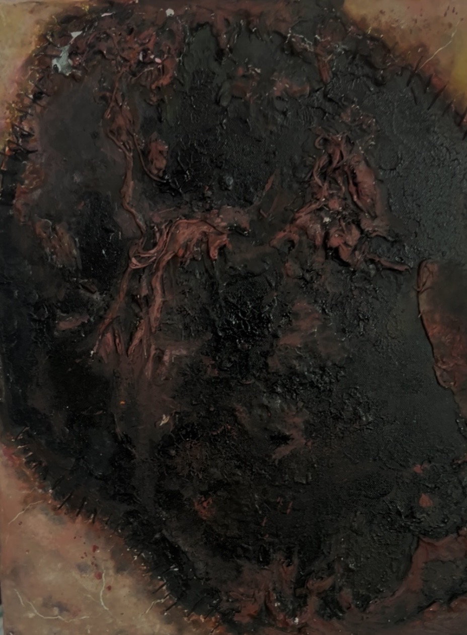 Adam’s Torment by Vanessa, dark textured swirling mass