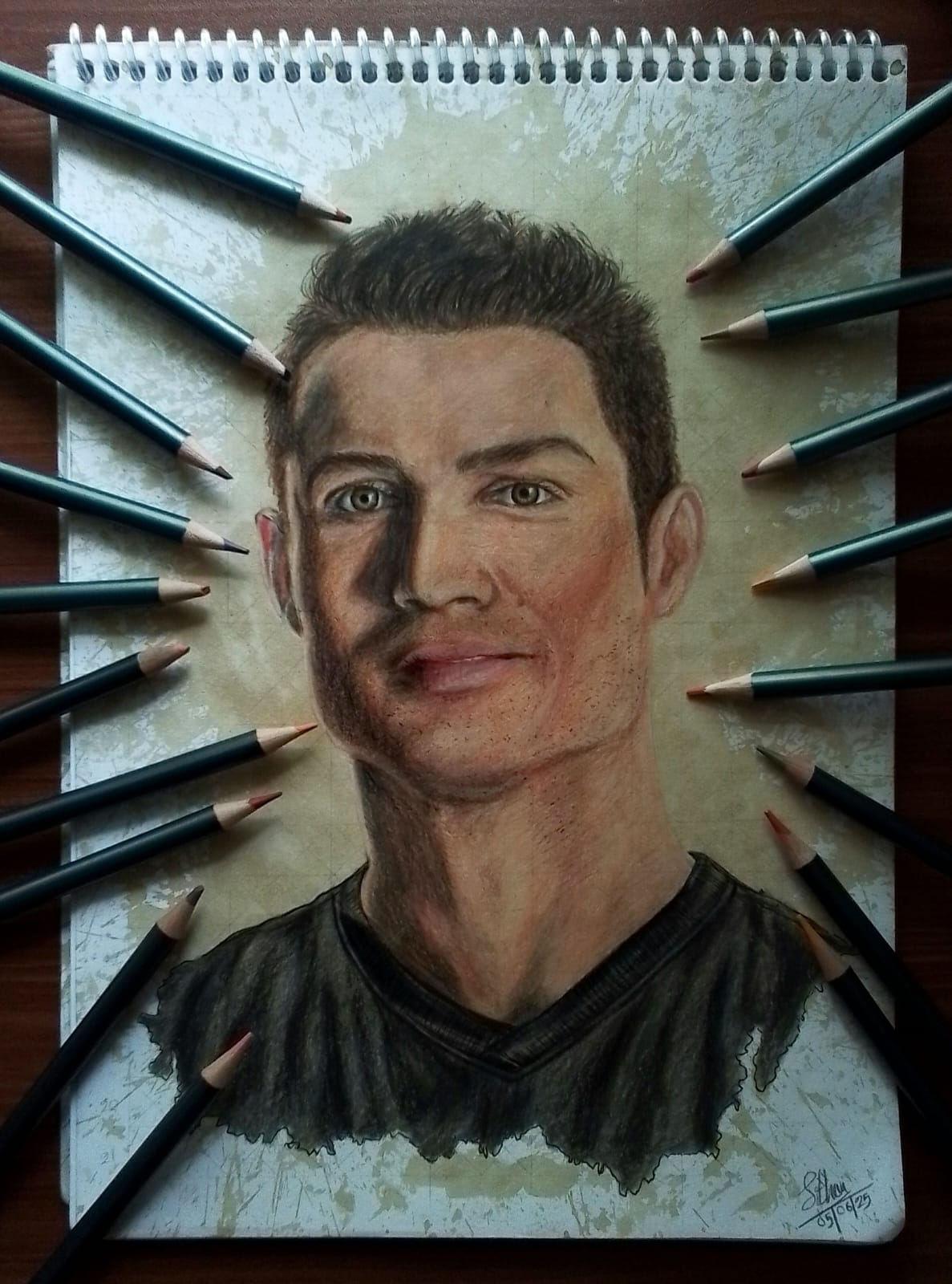 sketching by I.D.S.N.Ranasinghe - realistic portrait of a man