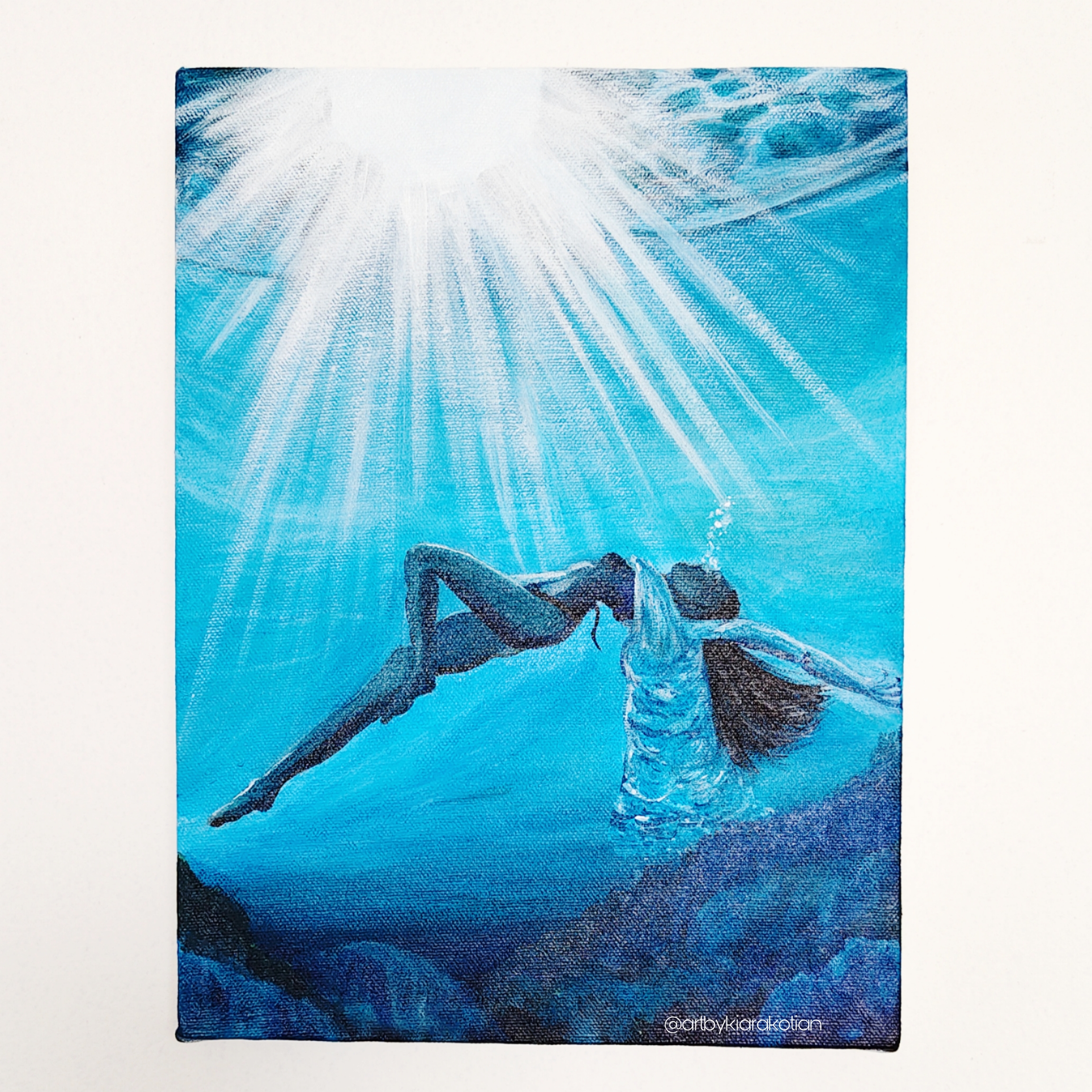 Where Art Finds Me by Kiara Kotian - female figure underwater with flowing hair