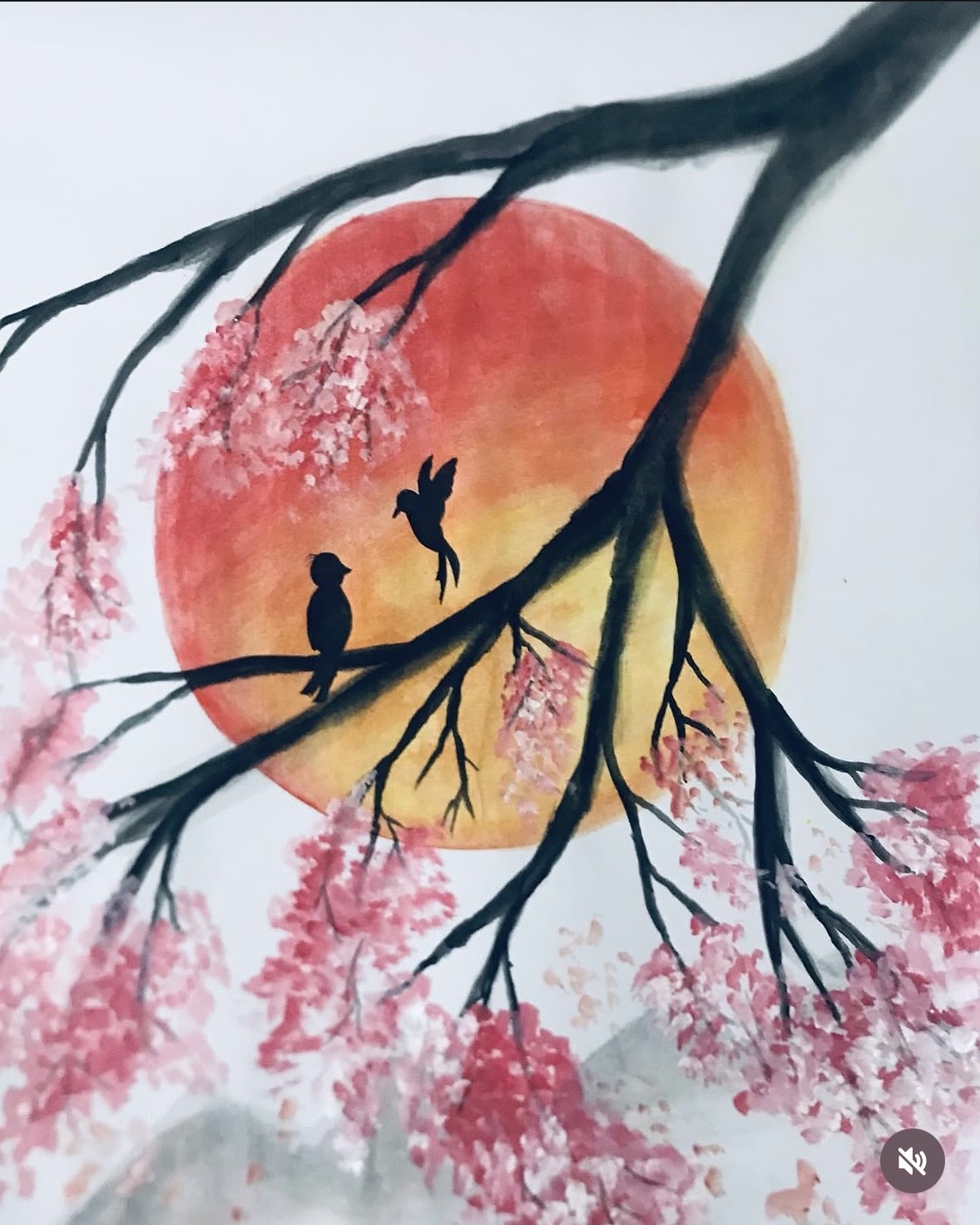 One time, One meeting by Shavera Tashali Jayathilake featuring silhouetted birds
