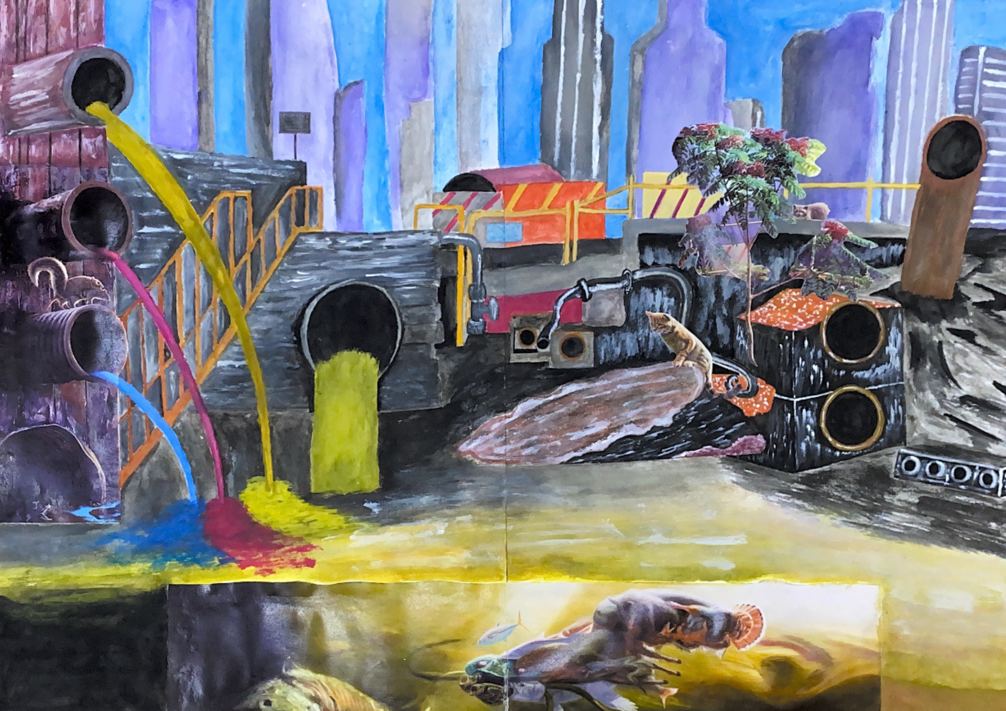 Inspired By "Gowanus Canal" Area to Preserved the Ecosystem by Muhammad Hamzah Yunus - urban industrial setting with pollutants