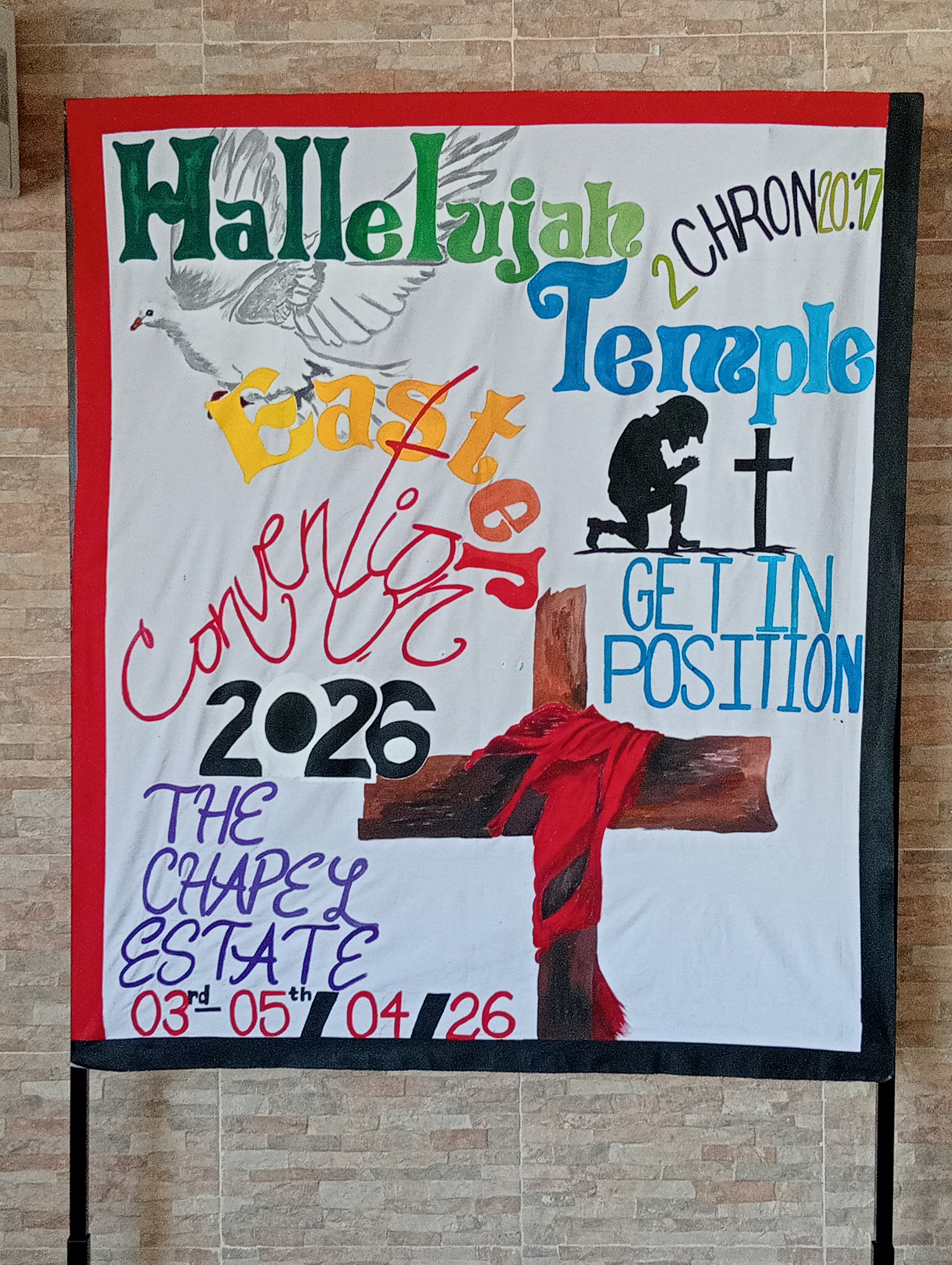 HALLELUJAH TEMPLE EASTER Convention 2026 by Courtney Celena Munsamy - colorful text banner