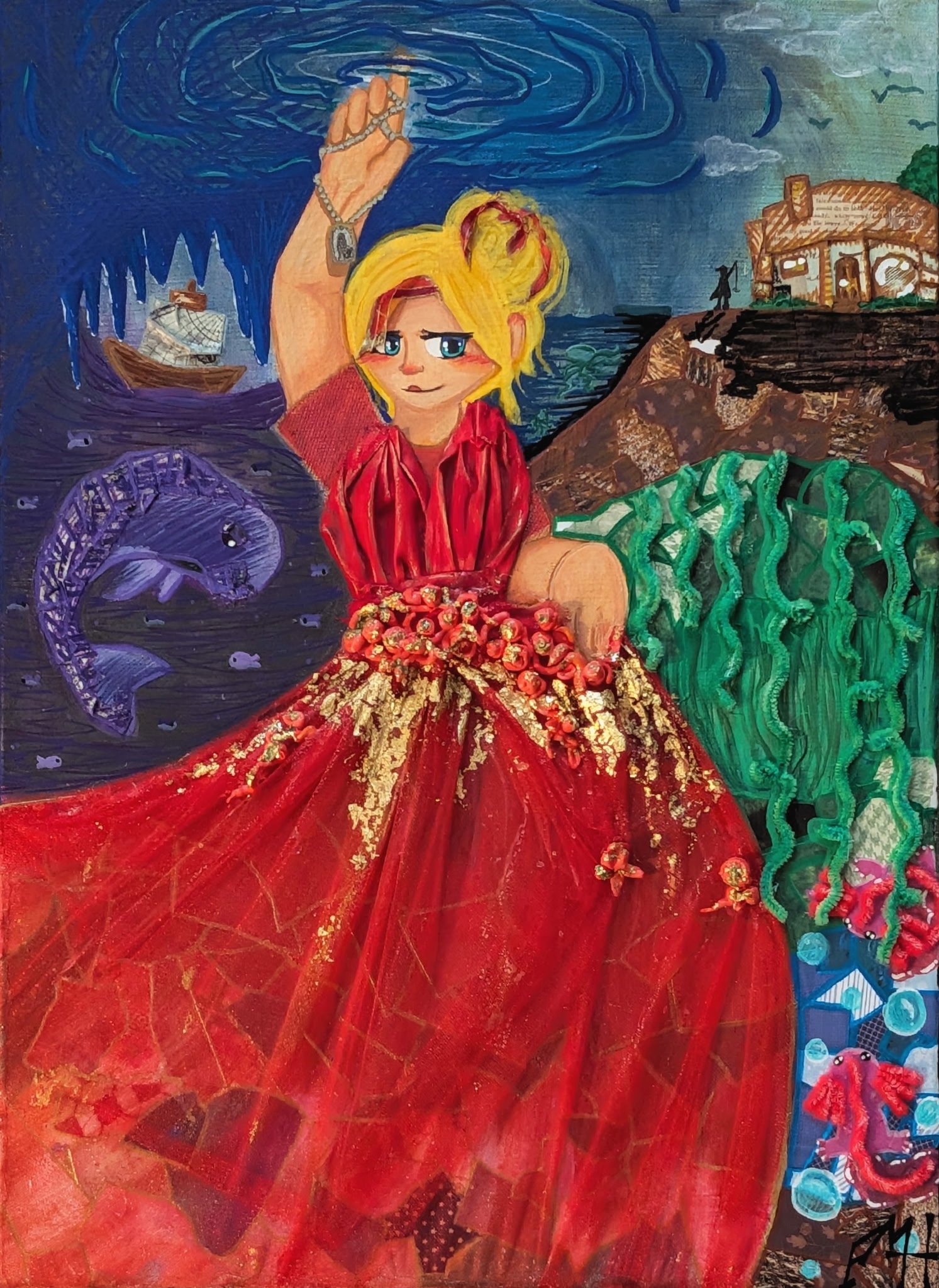 Underwater Dream Scape by Faith Maquel Hobbs, vibrant and fantastical composition