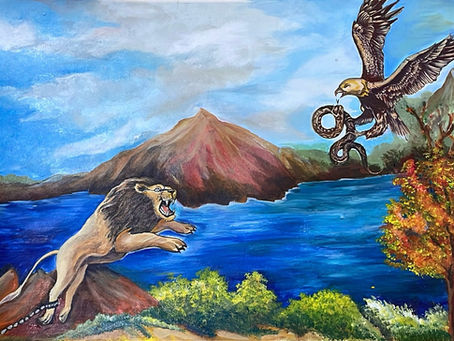 Lion, Eagle and Snake