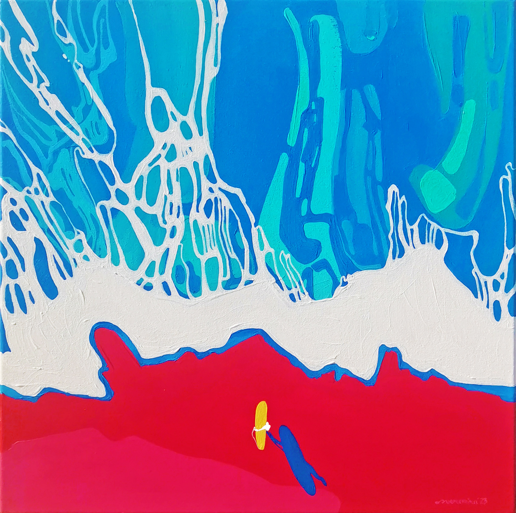 Shadow by Irina Veremeva, abstract with bold colors and branching patterns