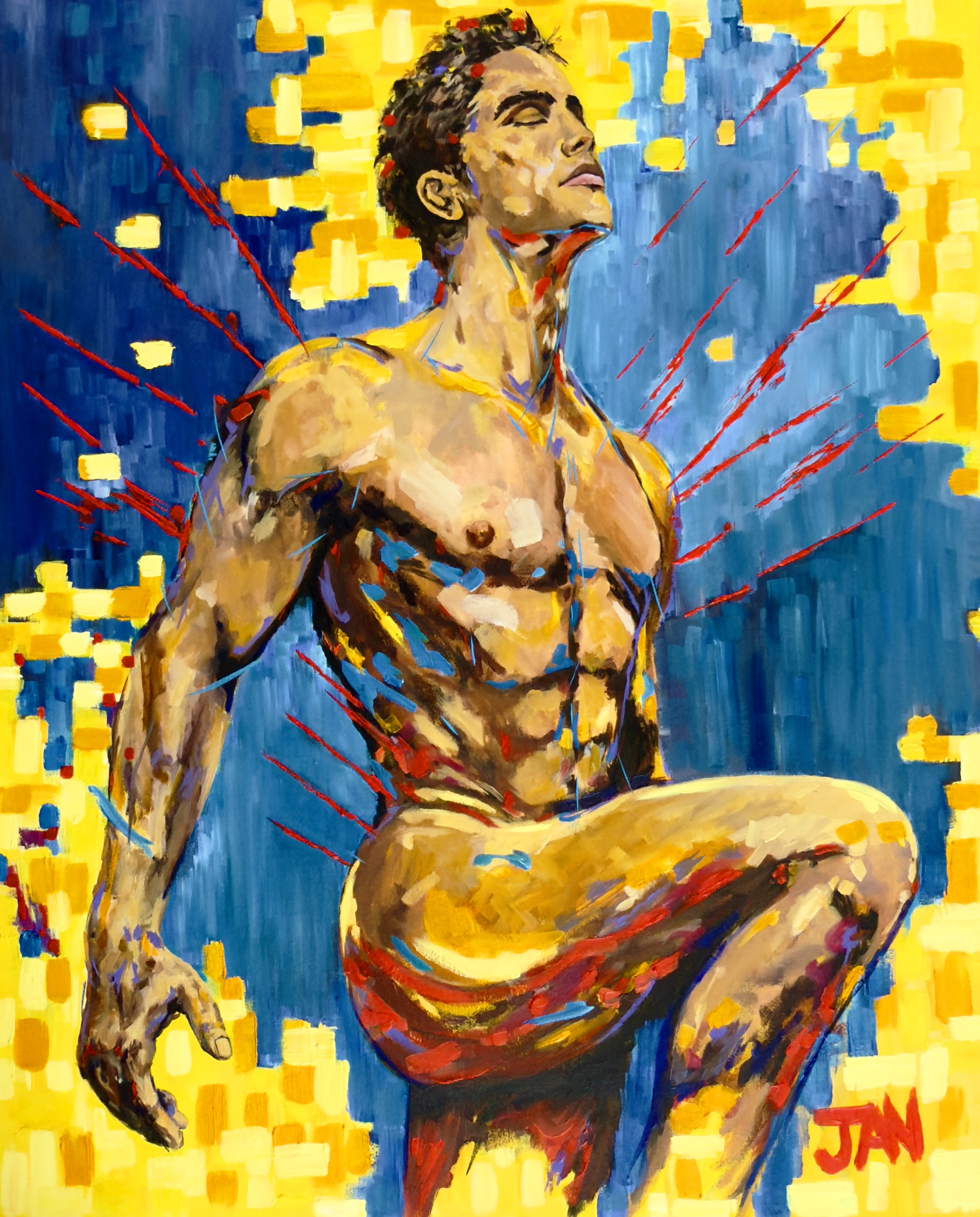 Ascendant by Jannie Erasmus, dynamic upward-moving figure