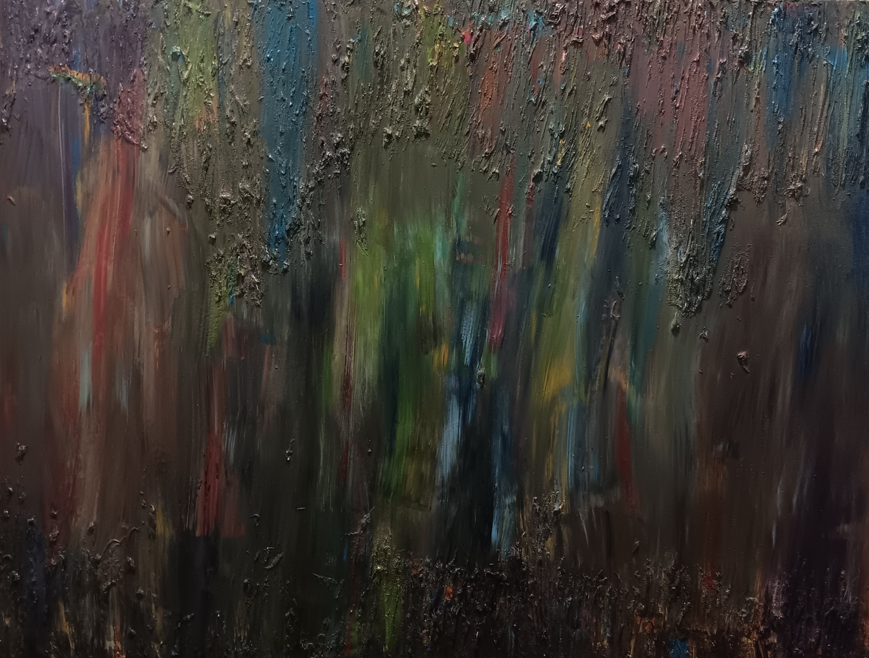 WATERCOLORS by Valerie Johnson - abstract composition with deep, muted colors