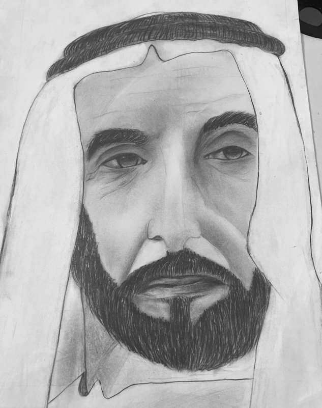 Vision of a Nation by Kairabh Kaware - detailed graphite portrait of a man
