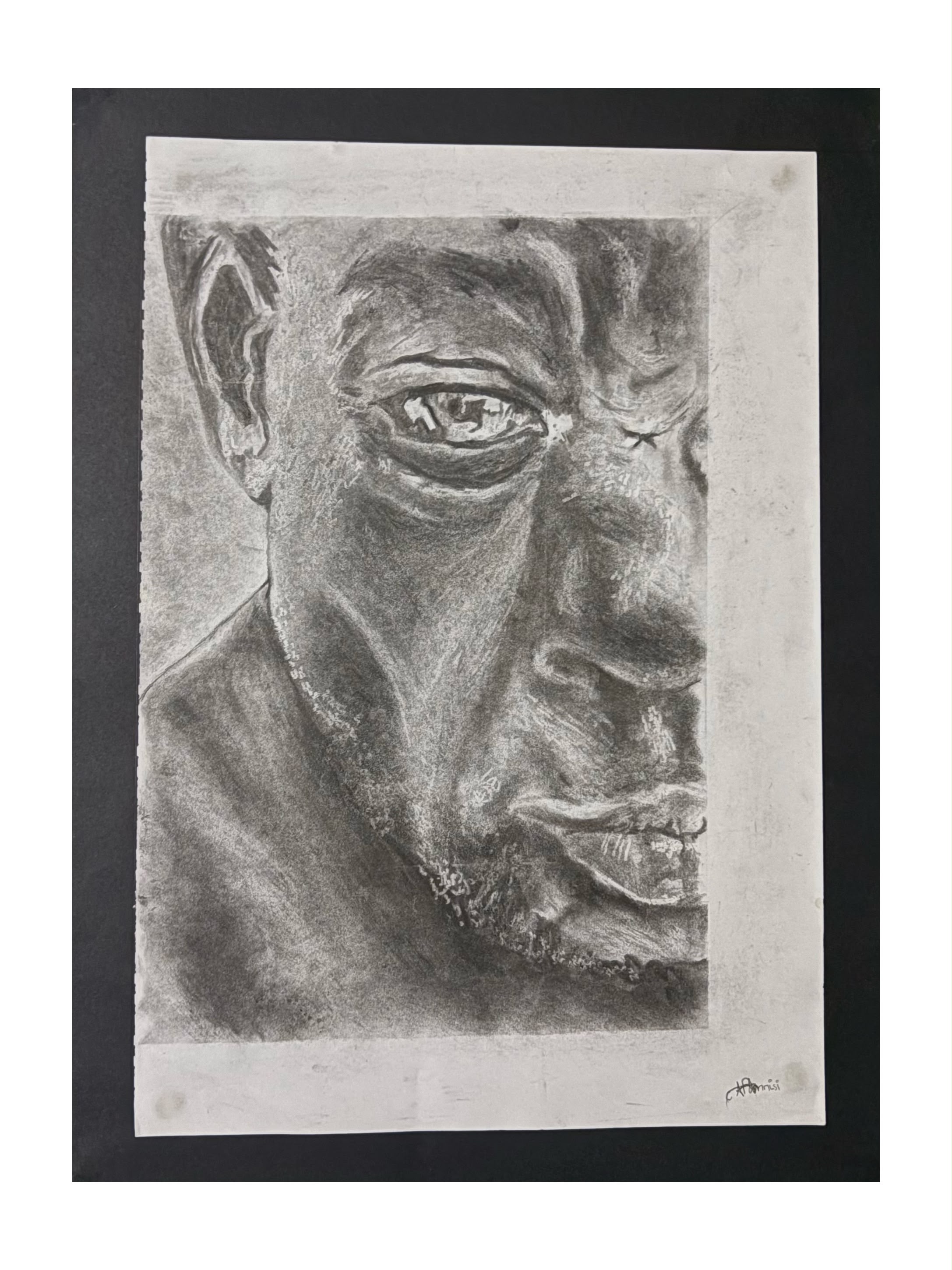 The stories they wear by bandile rich, black and white detailed portrait