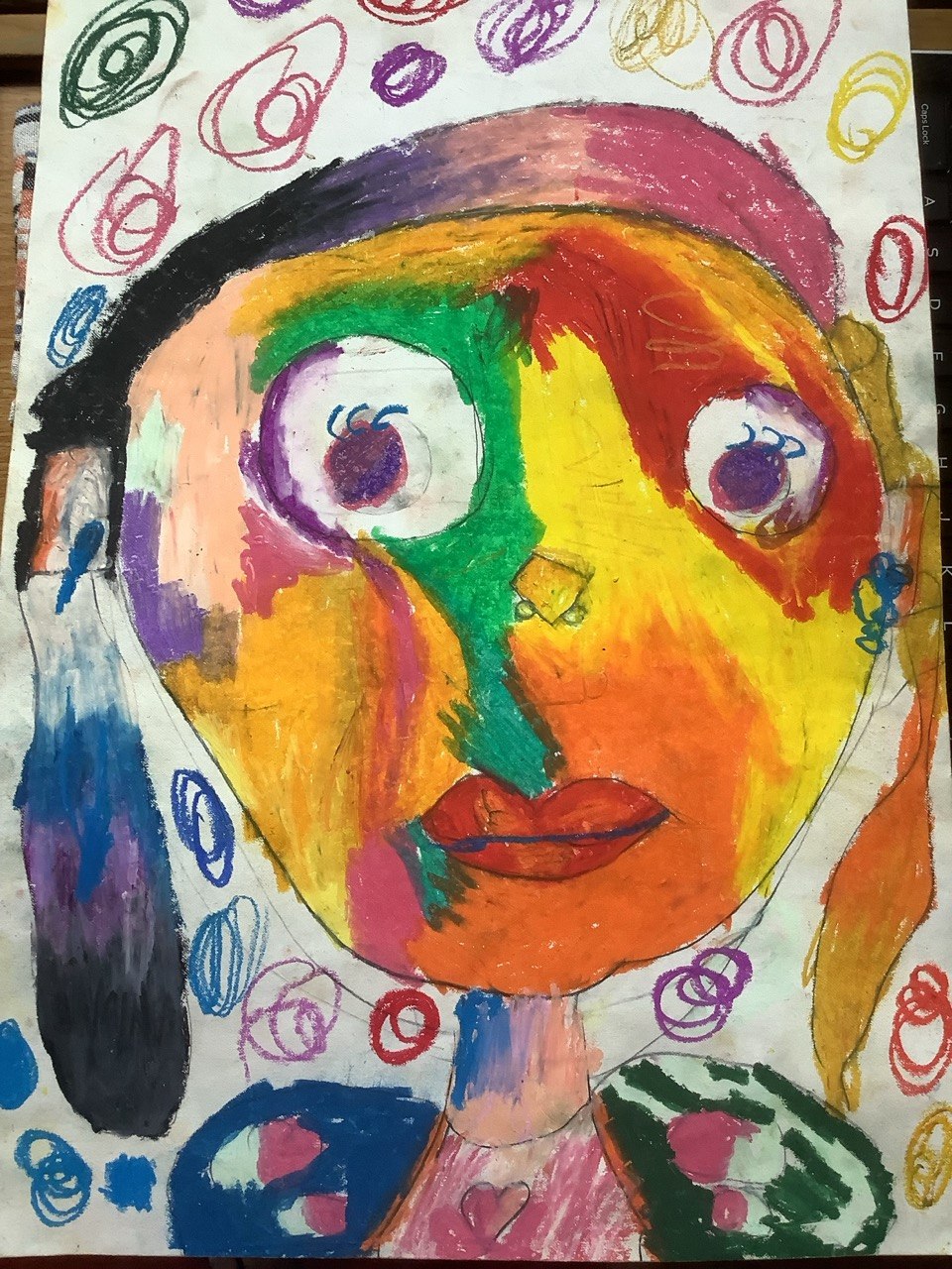 Inner Peace by Yasithma Amadoru, vibrant abstract face with bold colors