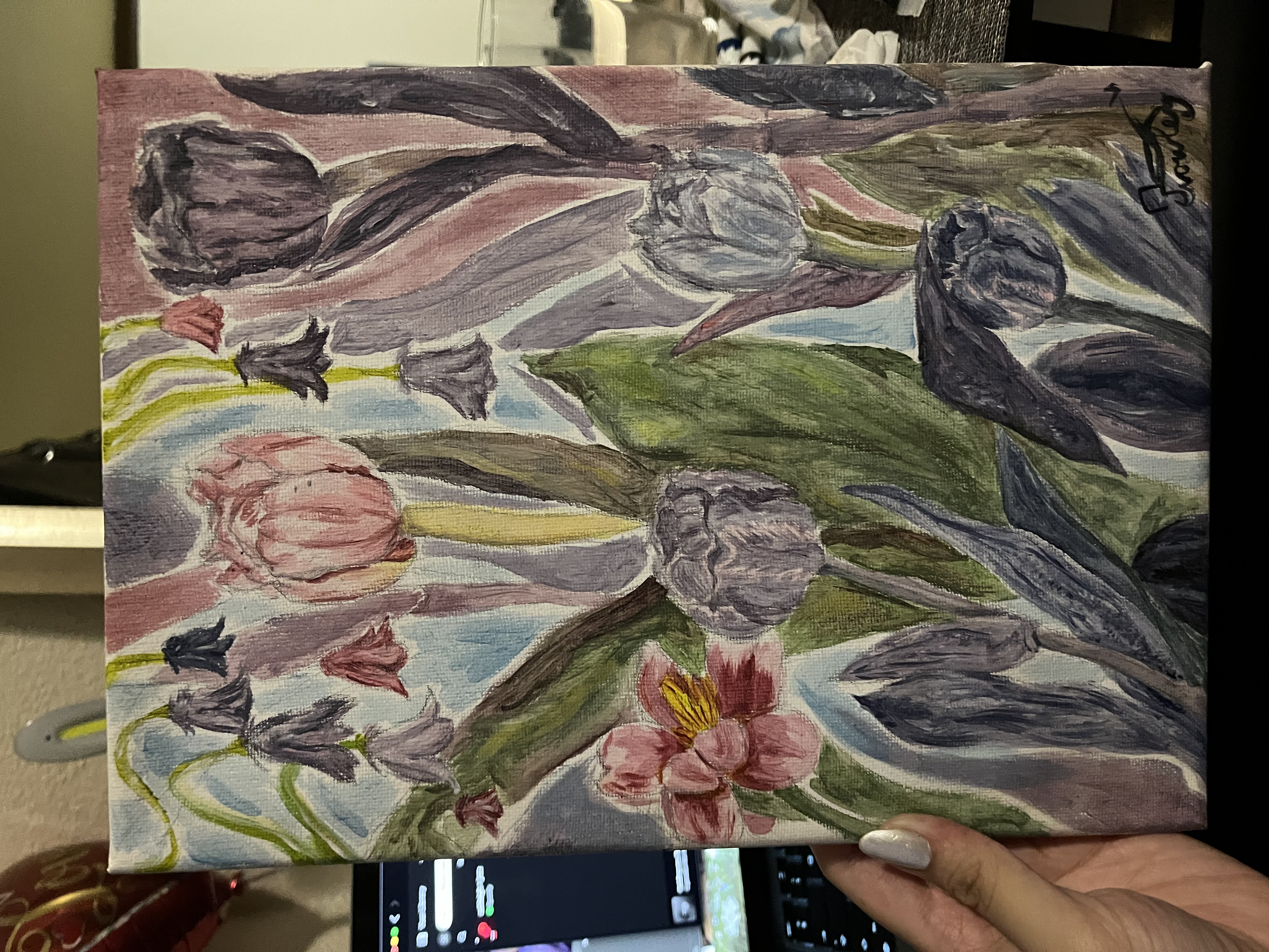 Flower that last. by Jazlyn Crowley featuring tulips, orchids, and bluebells