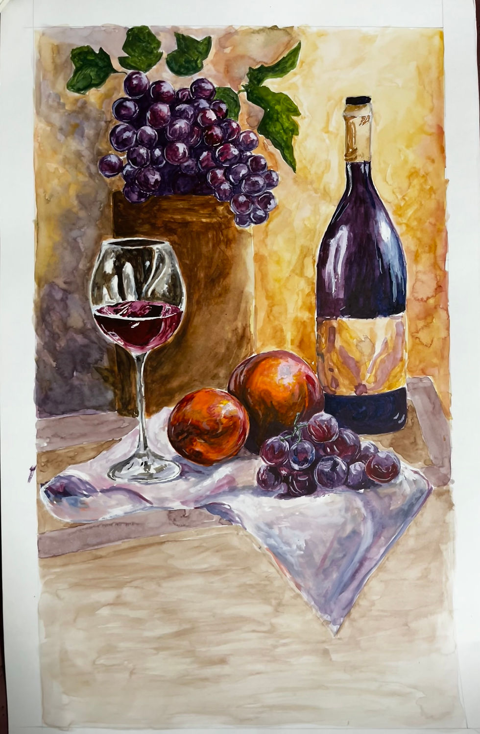 Caption Of Artwork: Once sweet on the vine, now aged into elegance — the journey from fruit to forever.