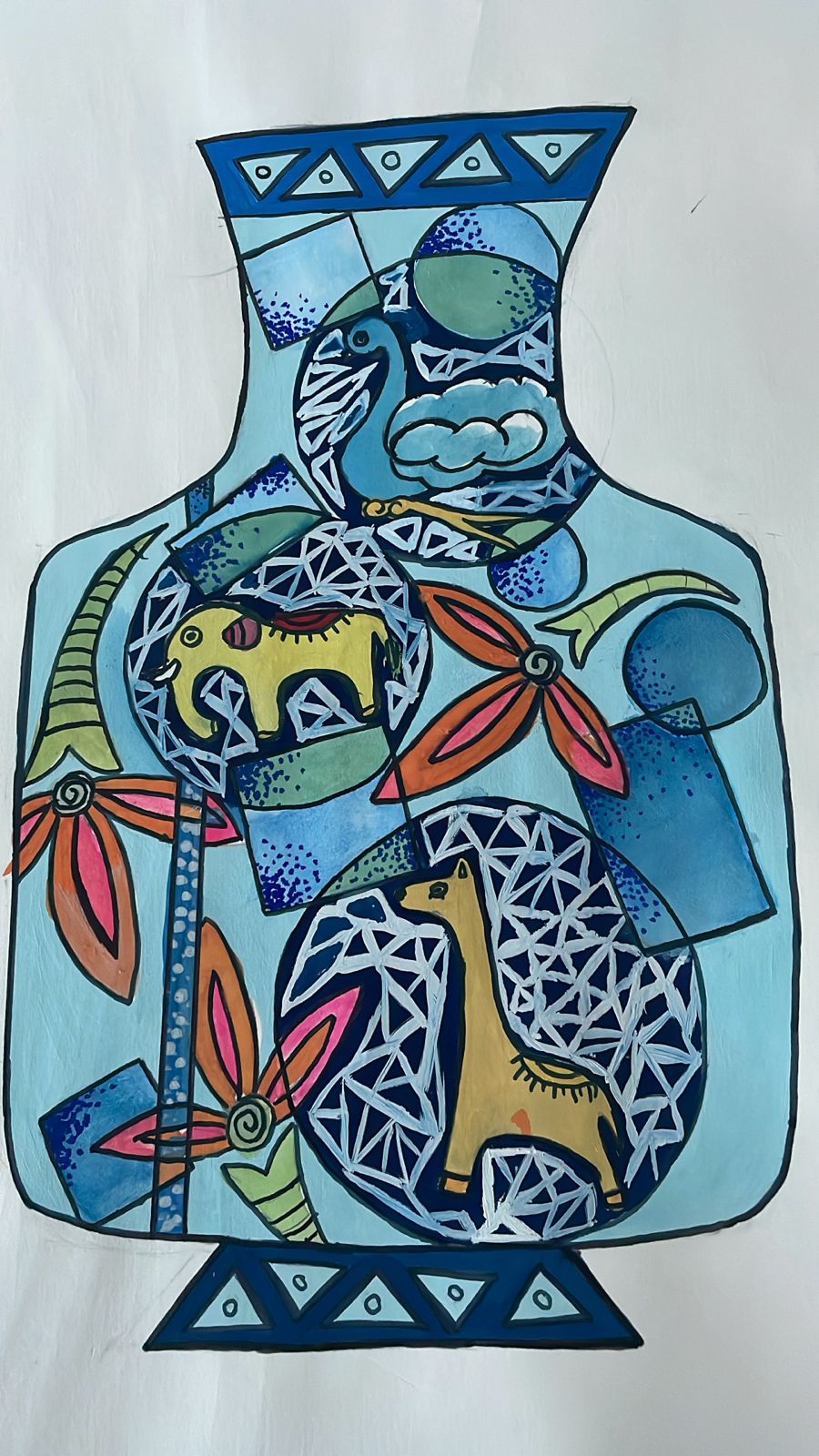 Vessel of the Wild by Kairabh Kaware, silhouette vessel art with cool tones