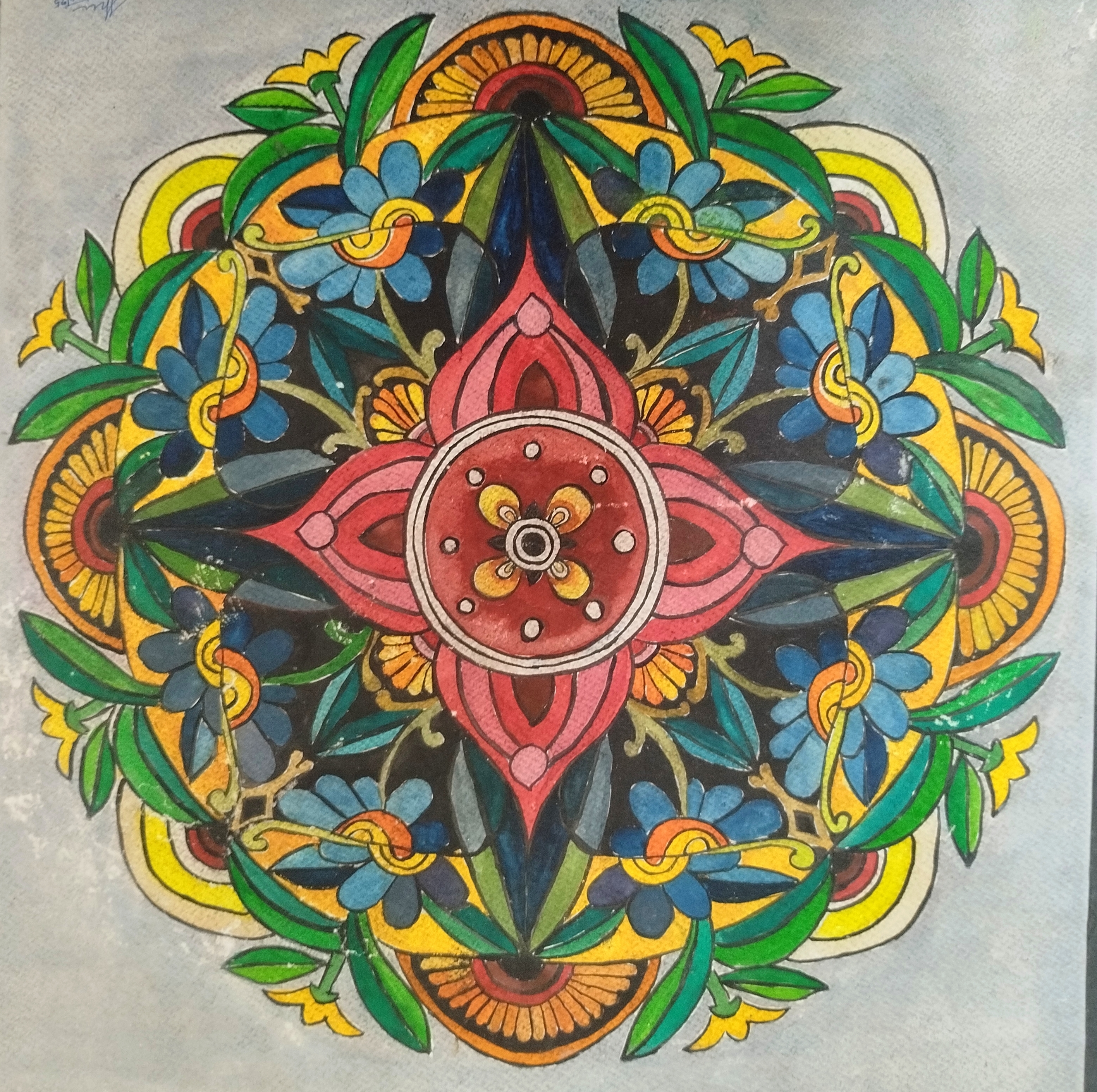 Bloom in Symmetry by S.M.T.D.Samarakoon - intricate floral mandala