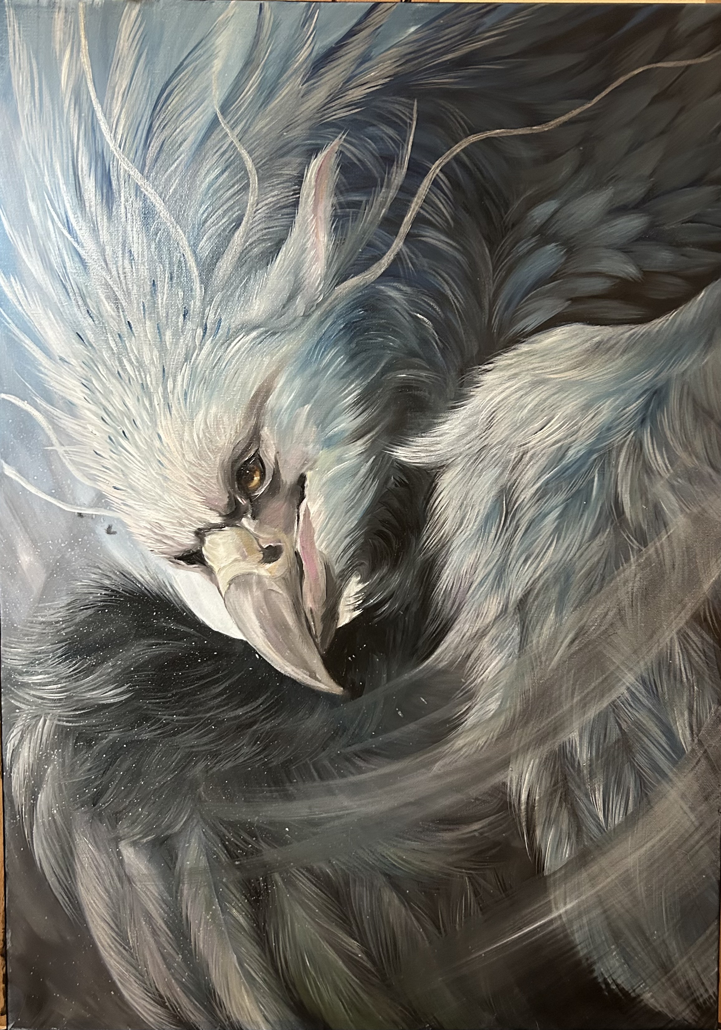 Guardian by Francelle Coetzee, a griffin with lion body and eagle head and wings