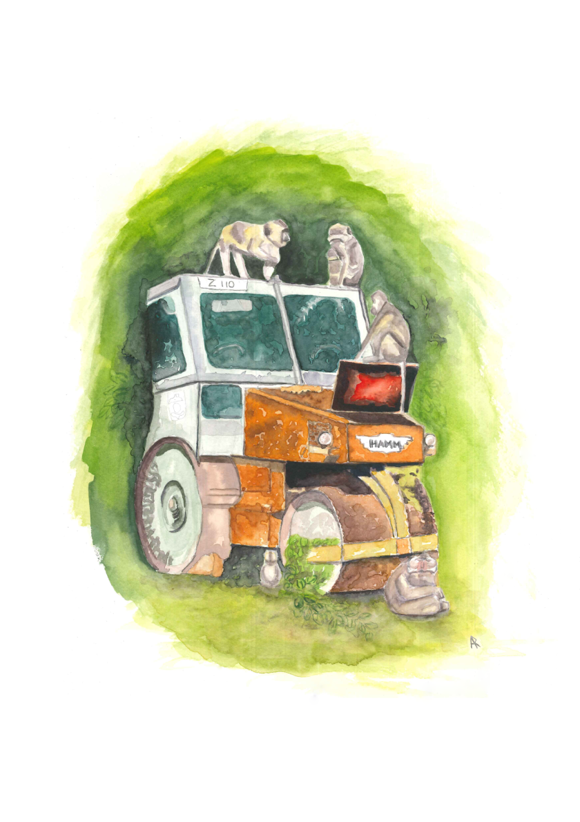 Zako lor trakter by Ajna Ram, depiction of a rustic tractor