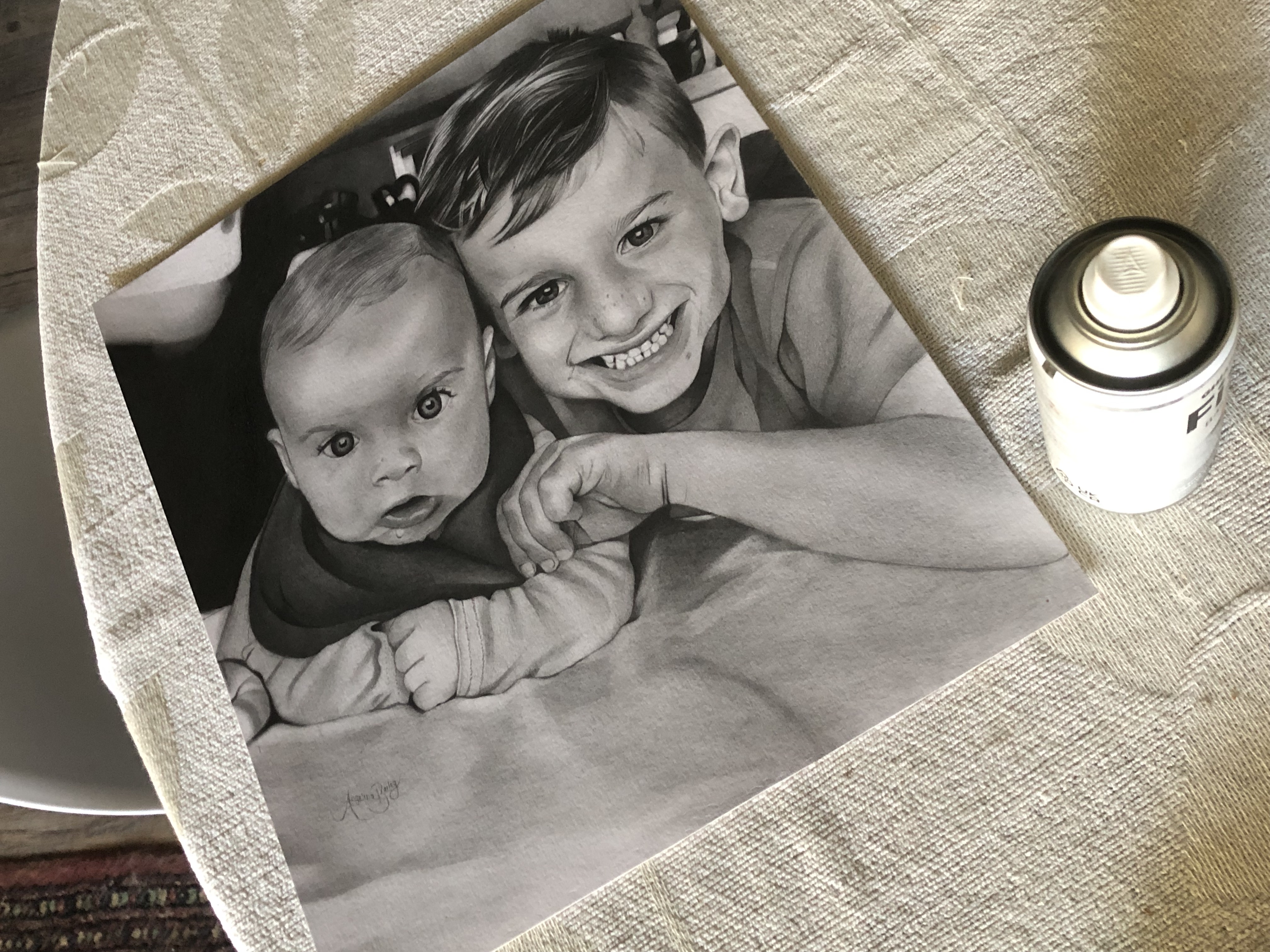 Family by Angelina Bailey, heartwarming sibling portrait
