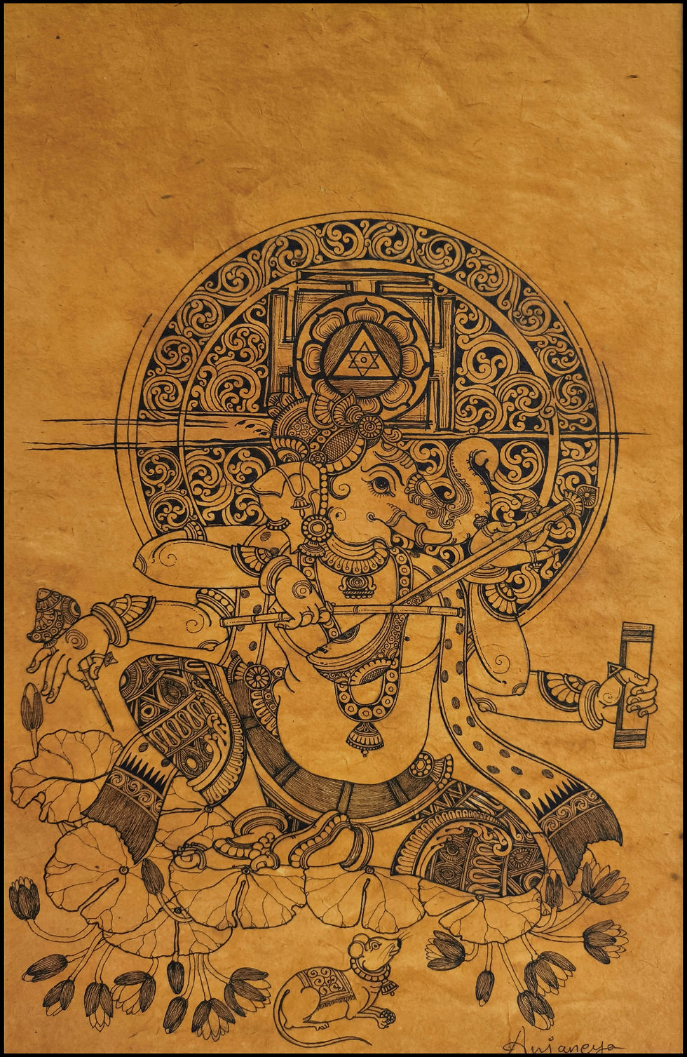 Ganesh pen on paper