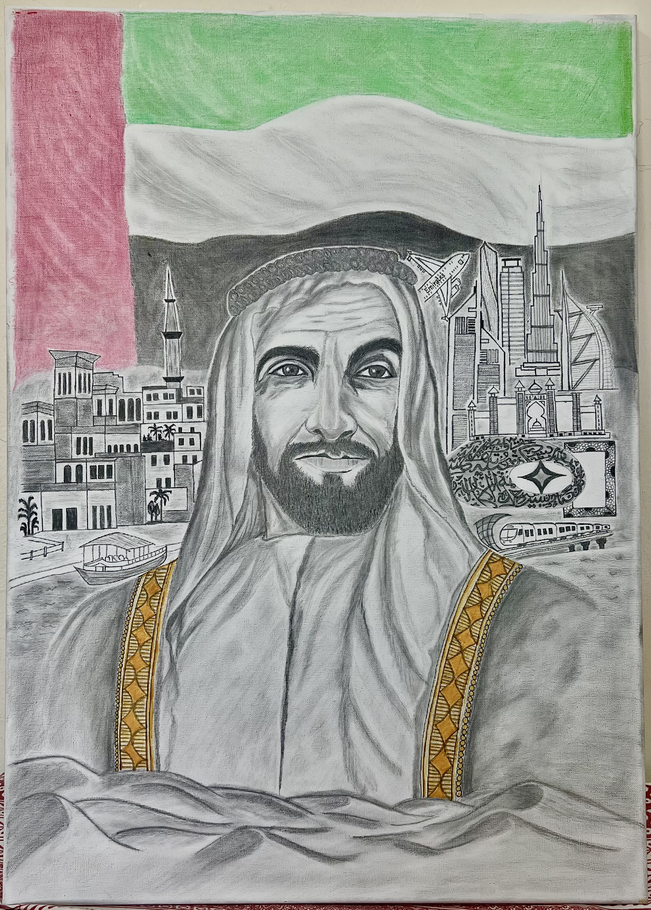 PRIDE OF EMIRATES by KEERTHY KRIPAKARAN NAIR, portrait with traditional Middle Eastern attire
