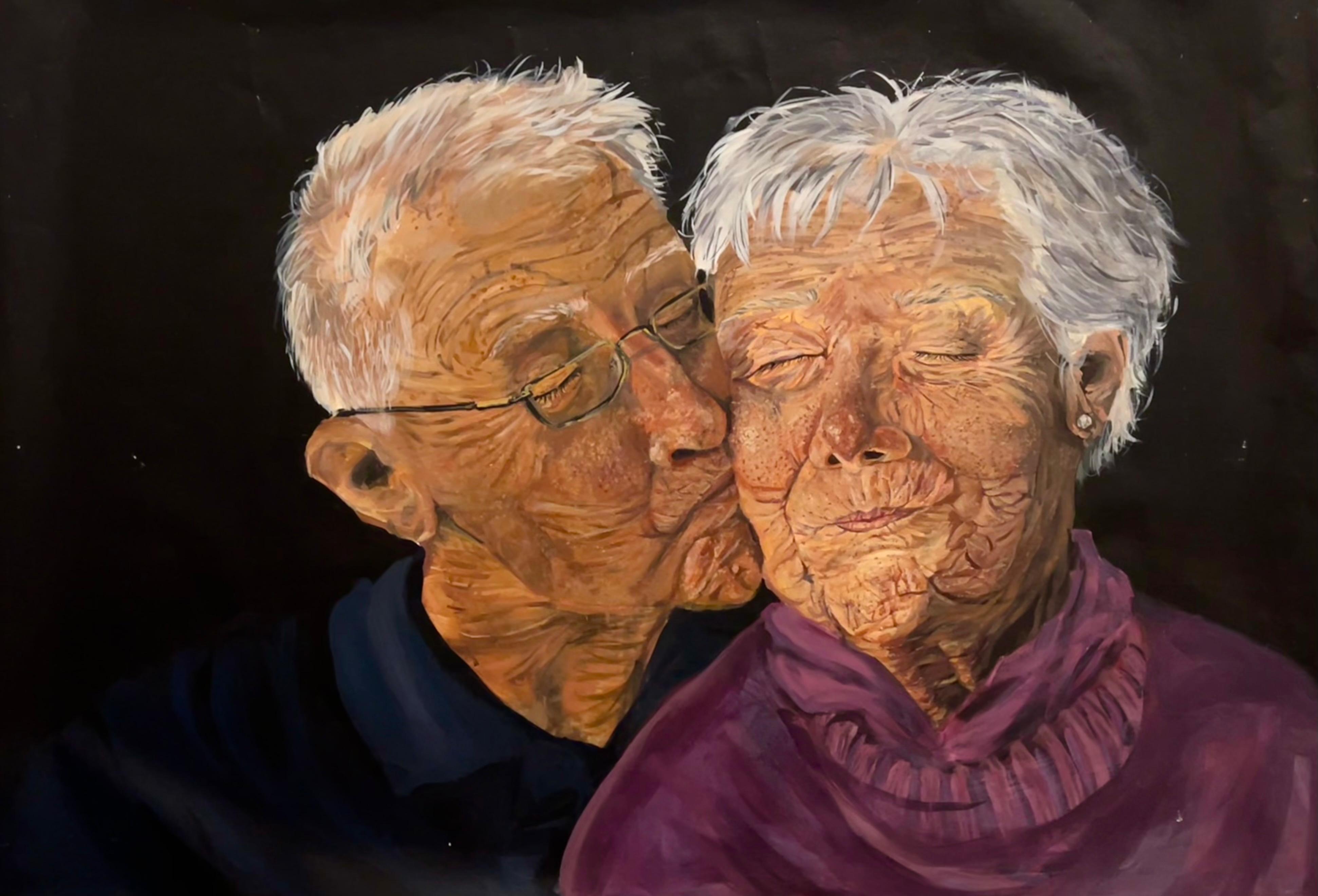 Where Time Stands Still by Methuli Bandara, tender moment with an elderly couple
