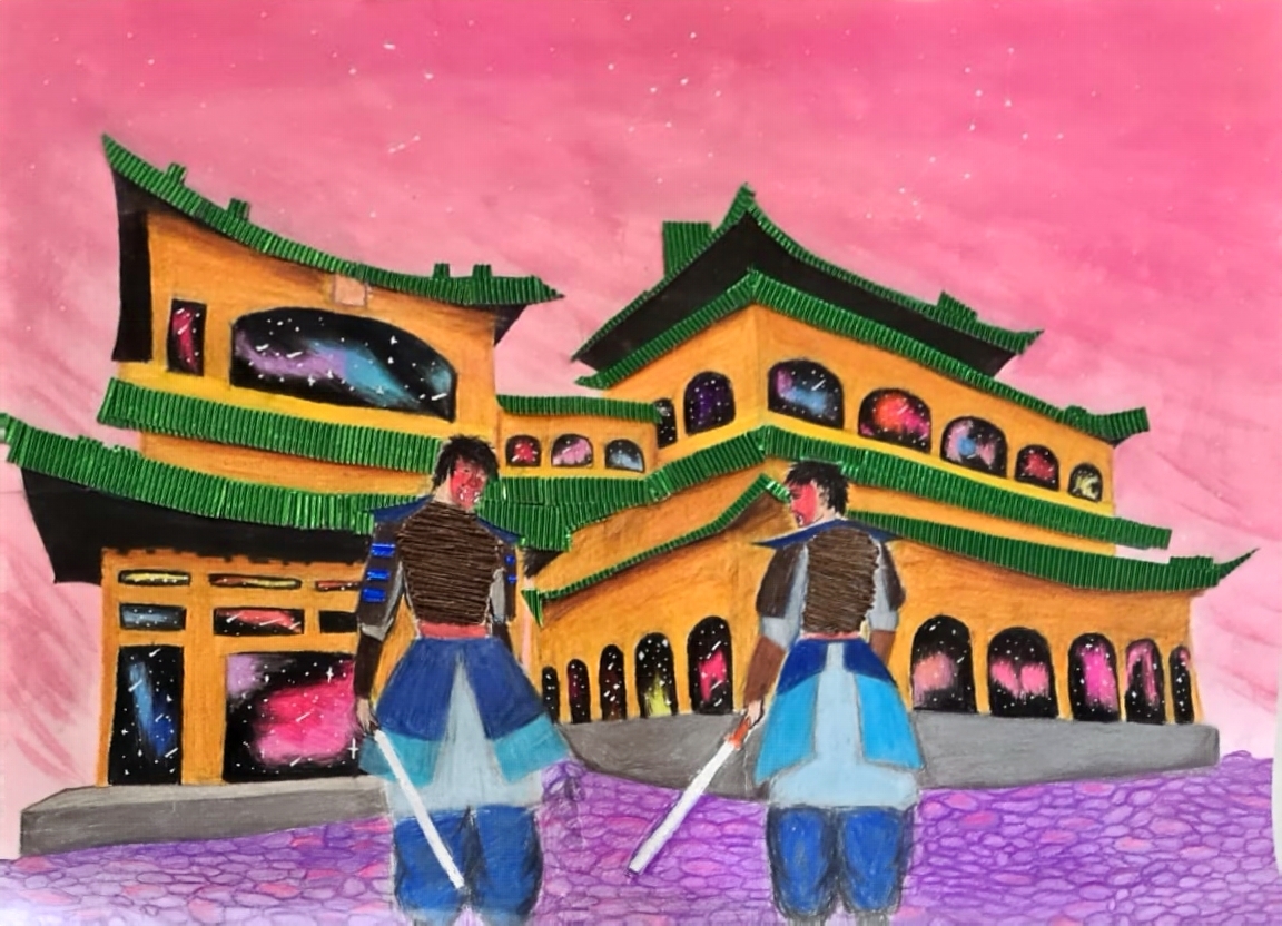Samurai Standoff by Shristhi Bodalia depicting a samurai confrontation