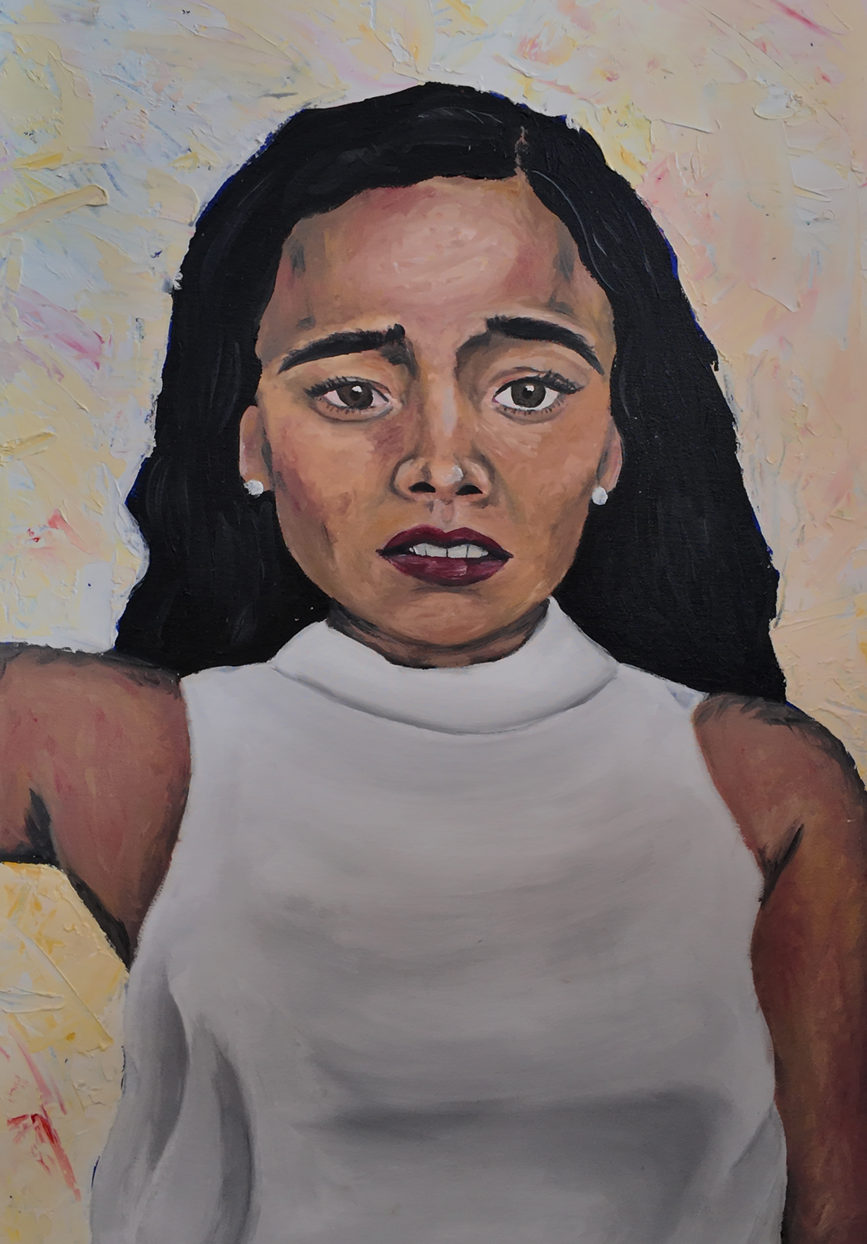 Torn Identity - Part III by Bonita Ebony Walker, portrait with calm introspection