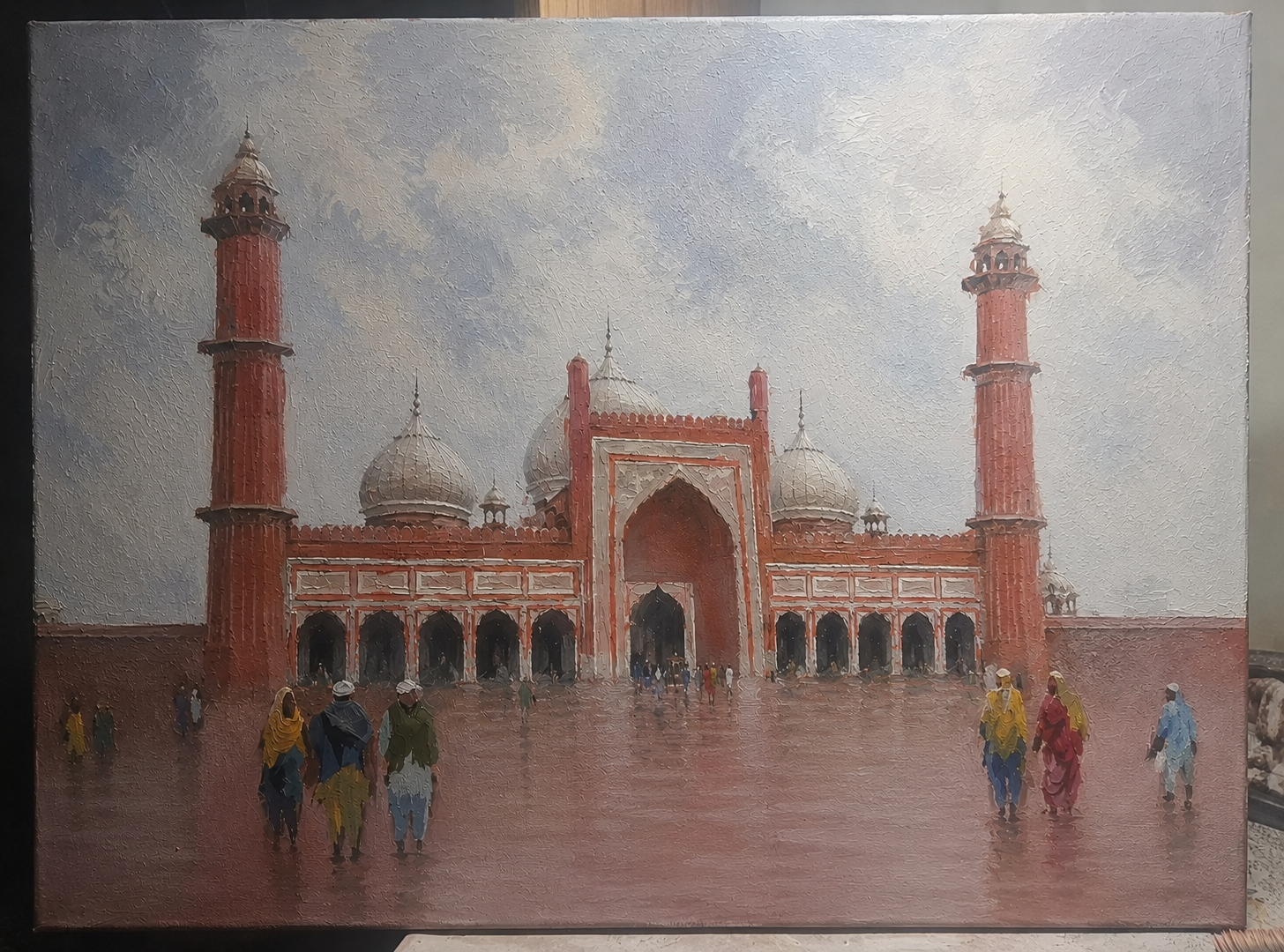 Sukut-e-Dilli/the silence of Delhi by Muaz Badar, grand Mughal architectural structure with archway and minarets