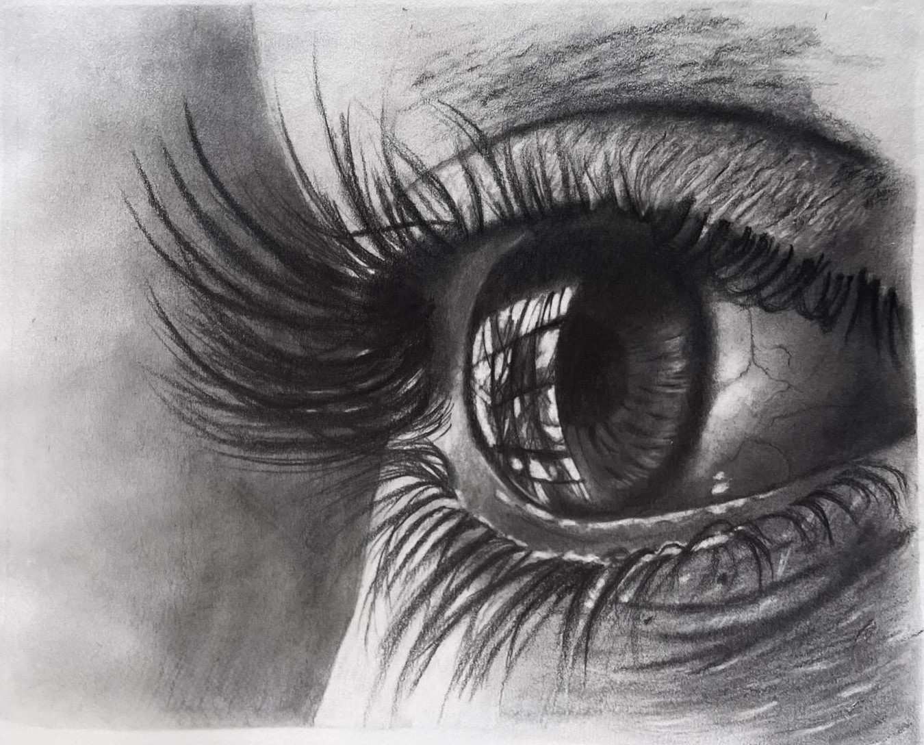 Intense eye by Saanvi Deb, close-up detailed depiction of a human eye