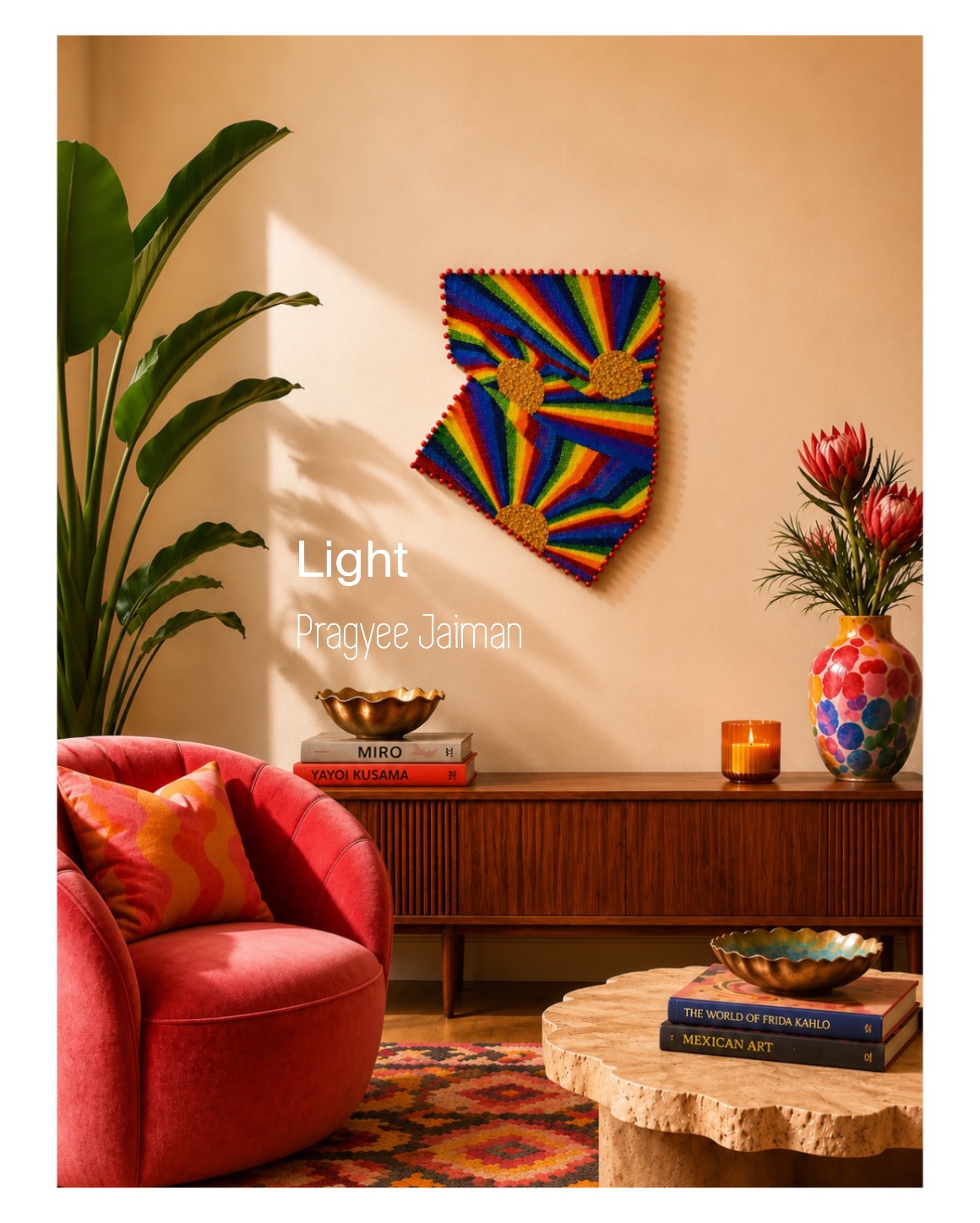 Light by pragyee jaiman, abstract artwork with dynamic colorful lines