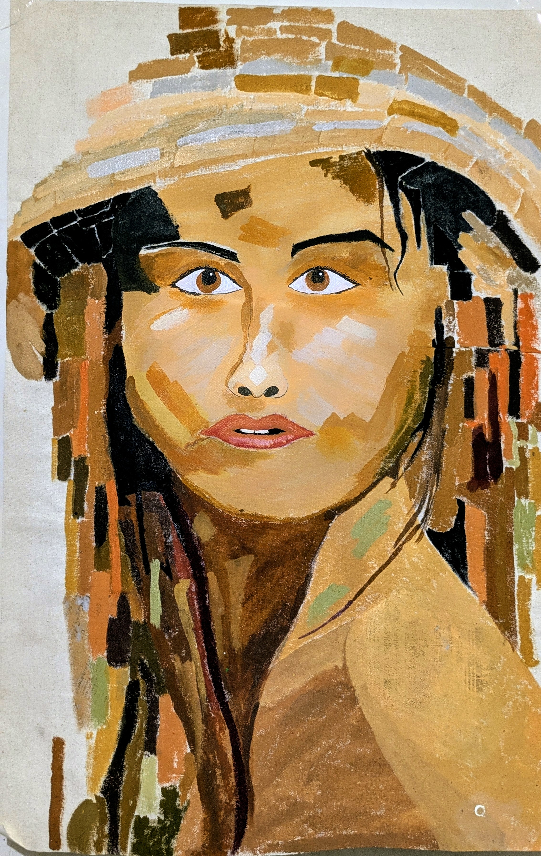 Woman T9 by Chavda Shubham Harishbhai portrait of woman with intense gaze