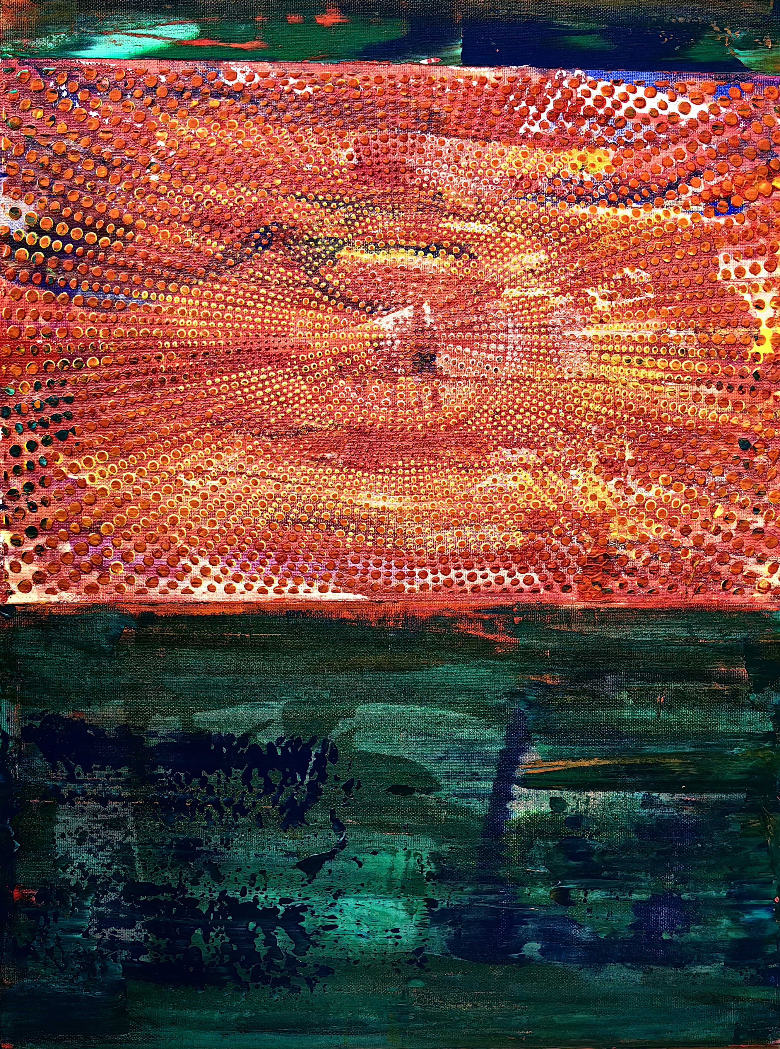 First Light by Shana Lim Zi Xin, vibrant warm colors and sun-like shape