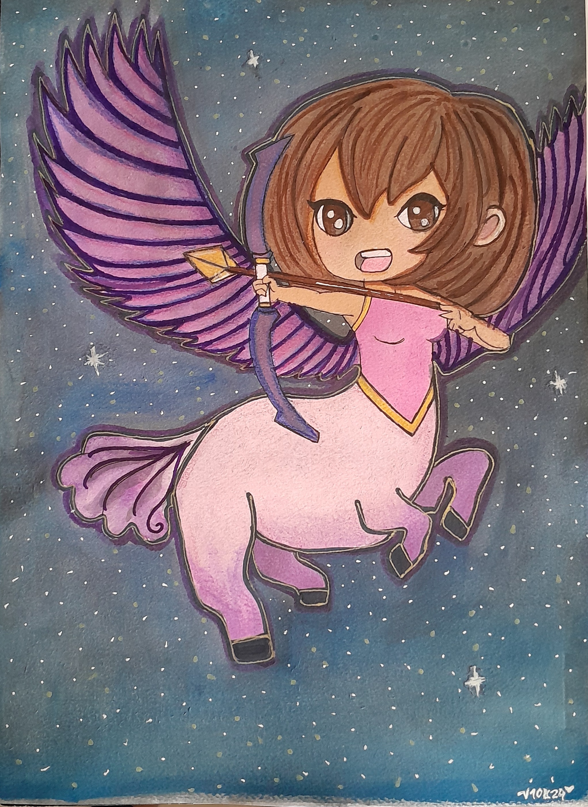Nara The Sagittarian by Vanessa Koonjul, depicting a centaur figure in a cartoon style
