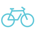 blue bike outline