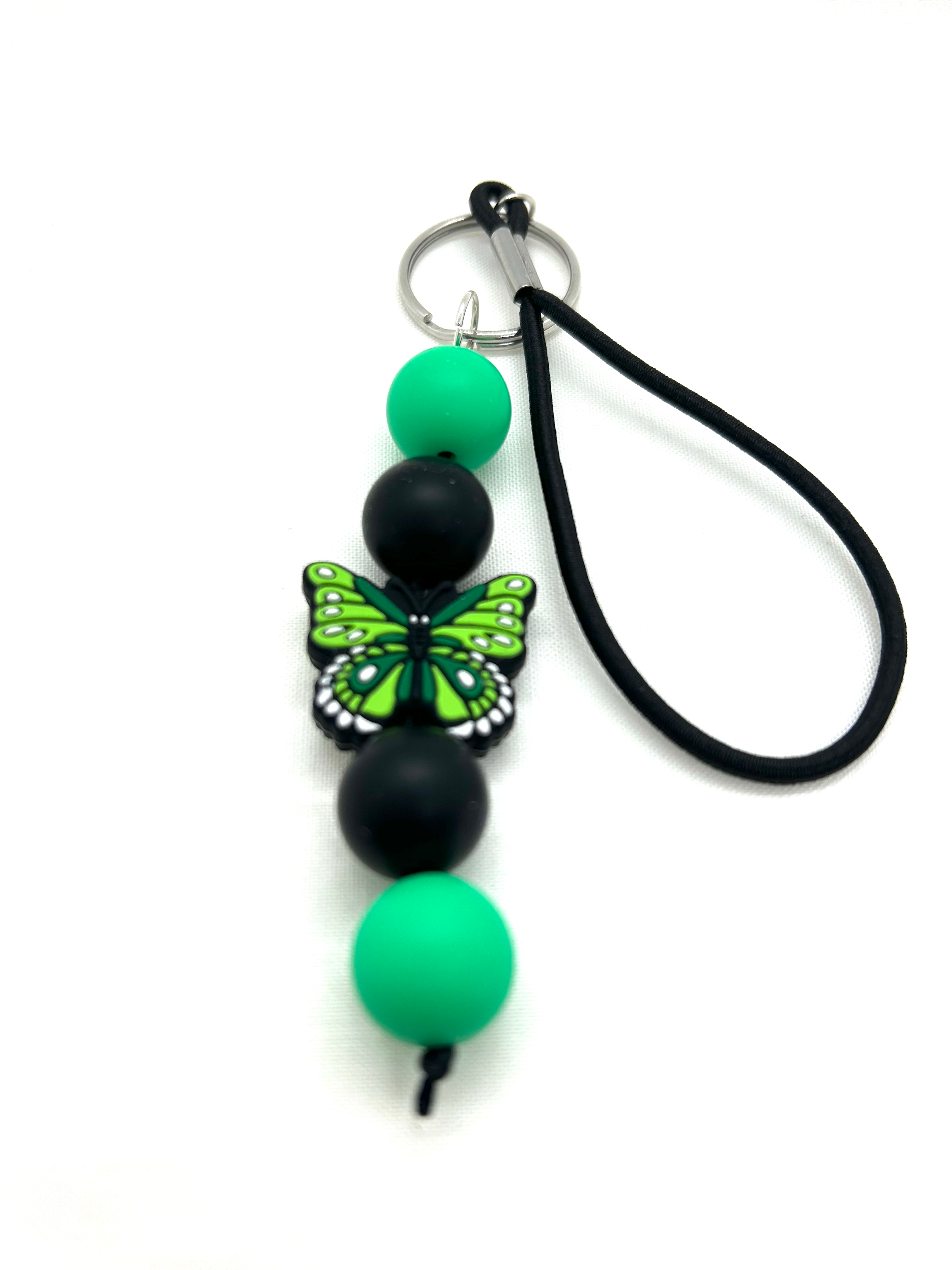 Butterfly Keycharm-Black + Green