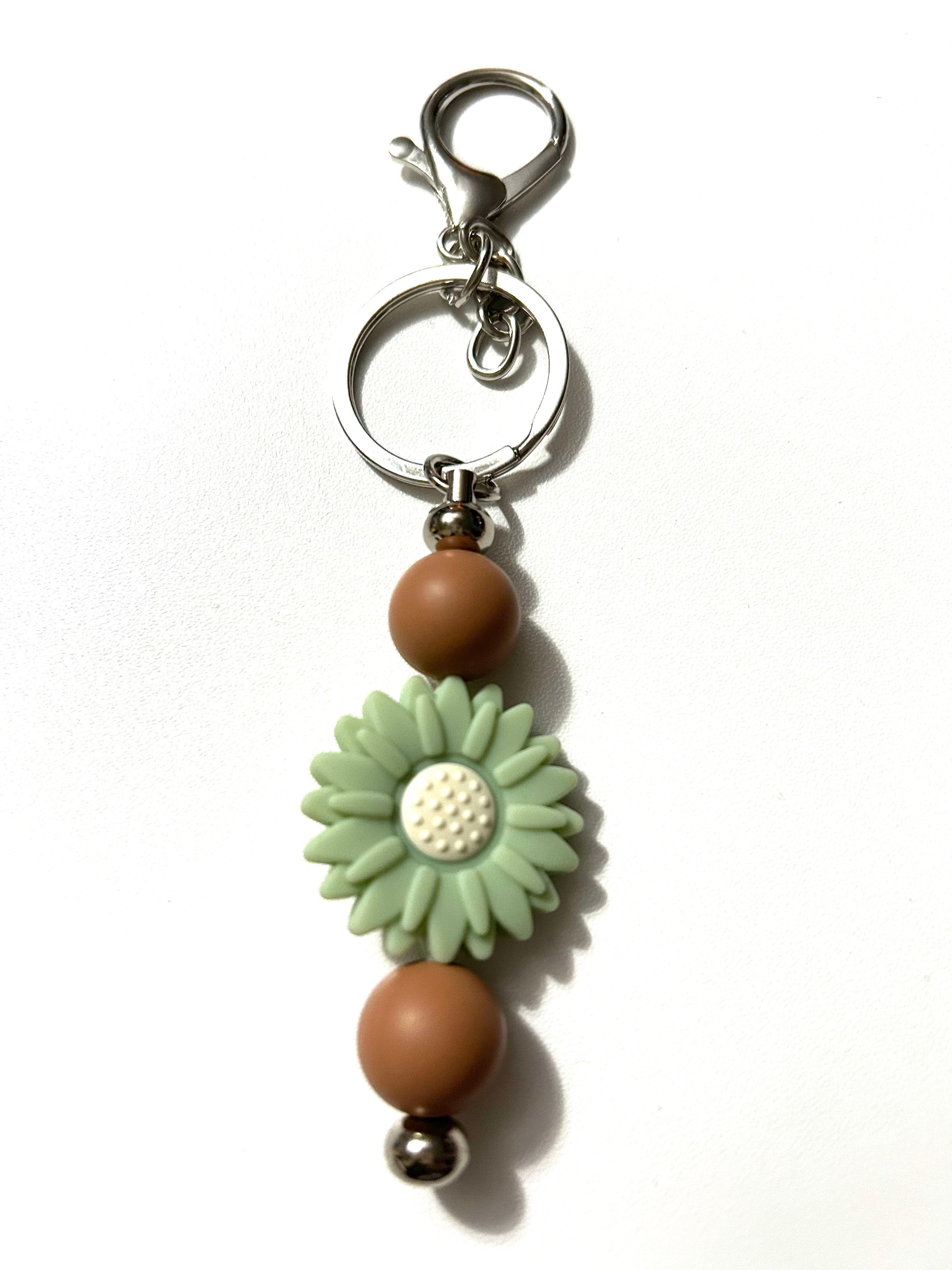 Silver Bar Key Charm:MS-Tan