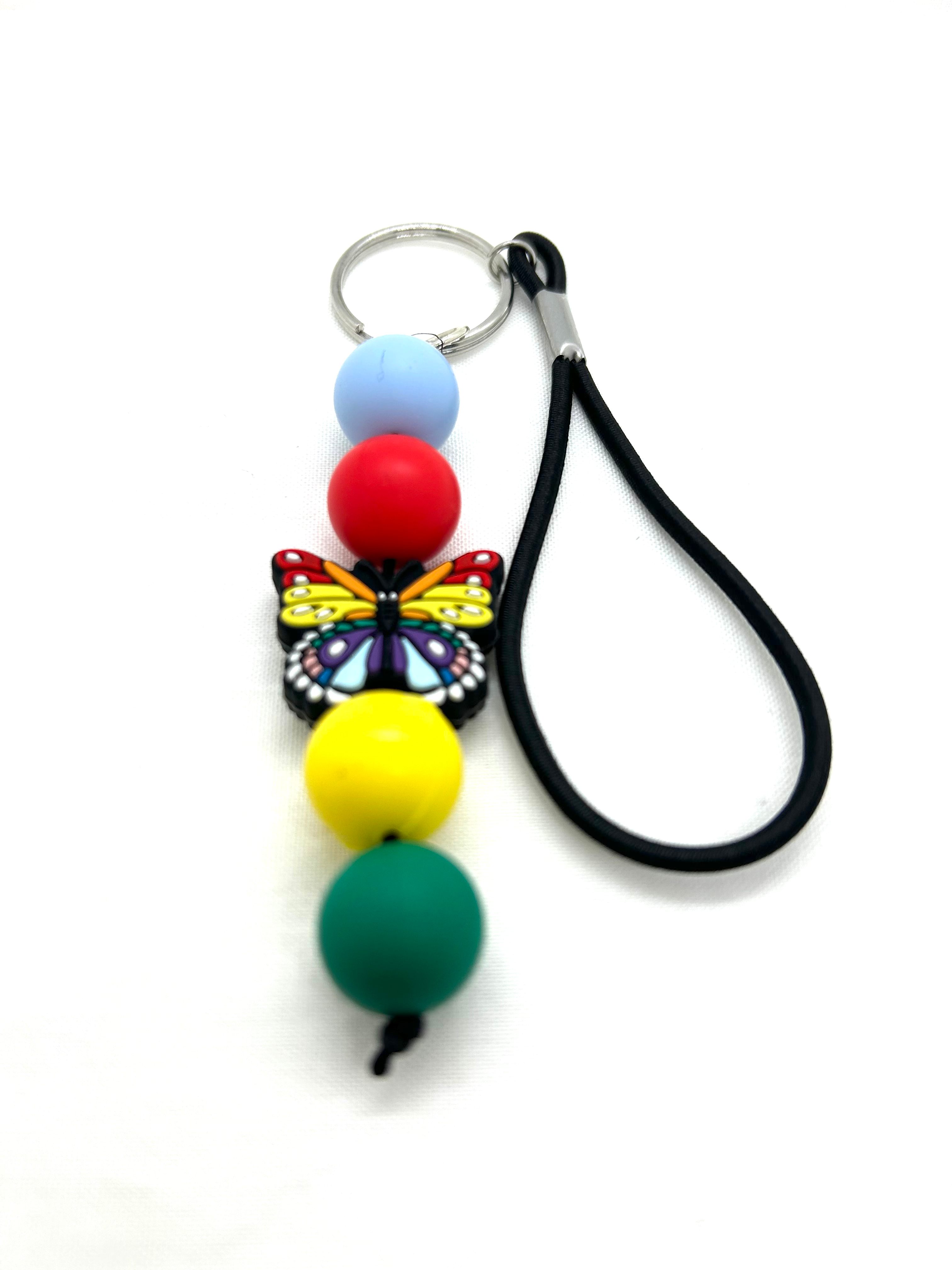 Butterfly Keycharm - alt blue,red,yellow ,green