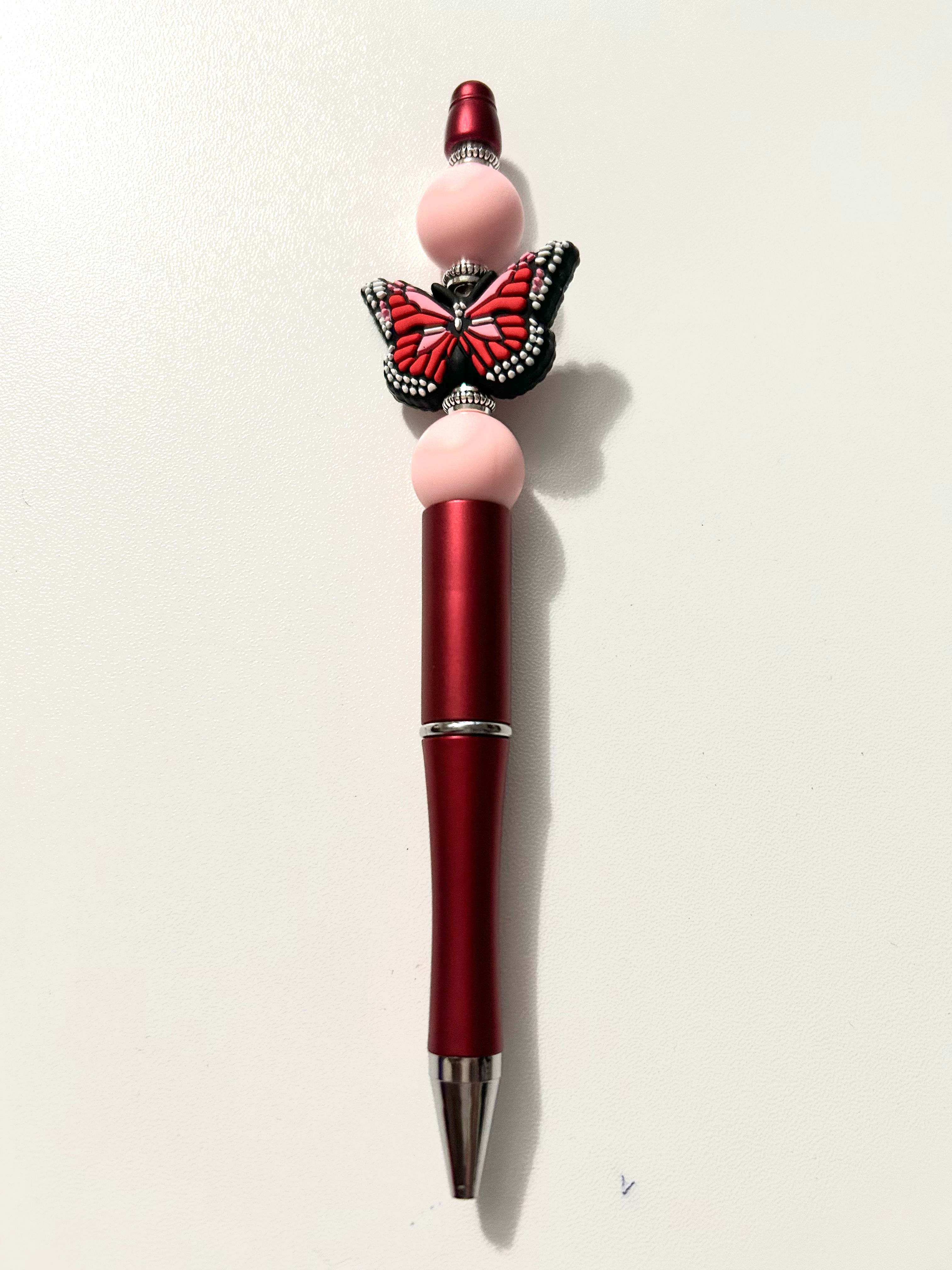 Butterfly Ink Pen: Red/ Red
