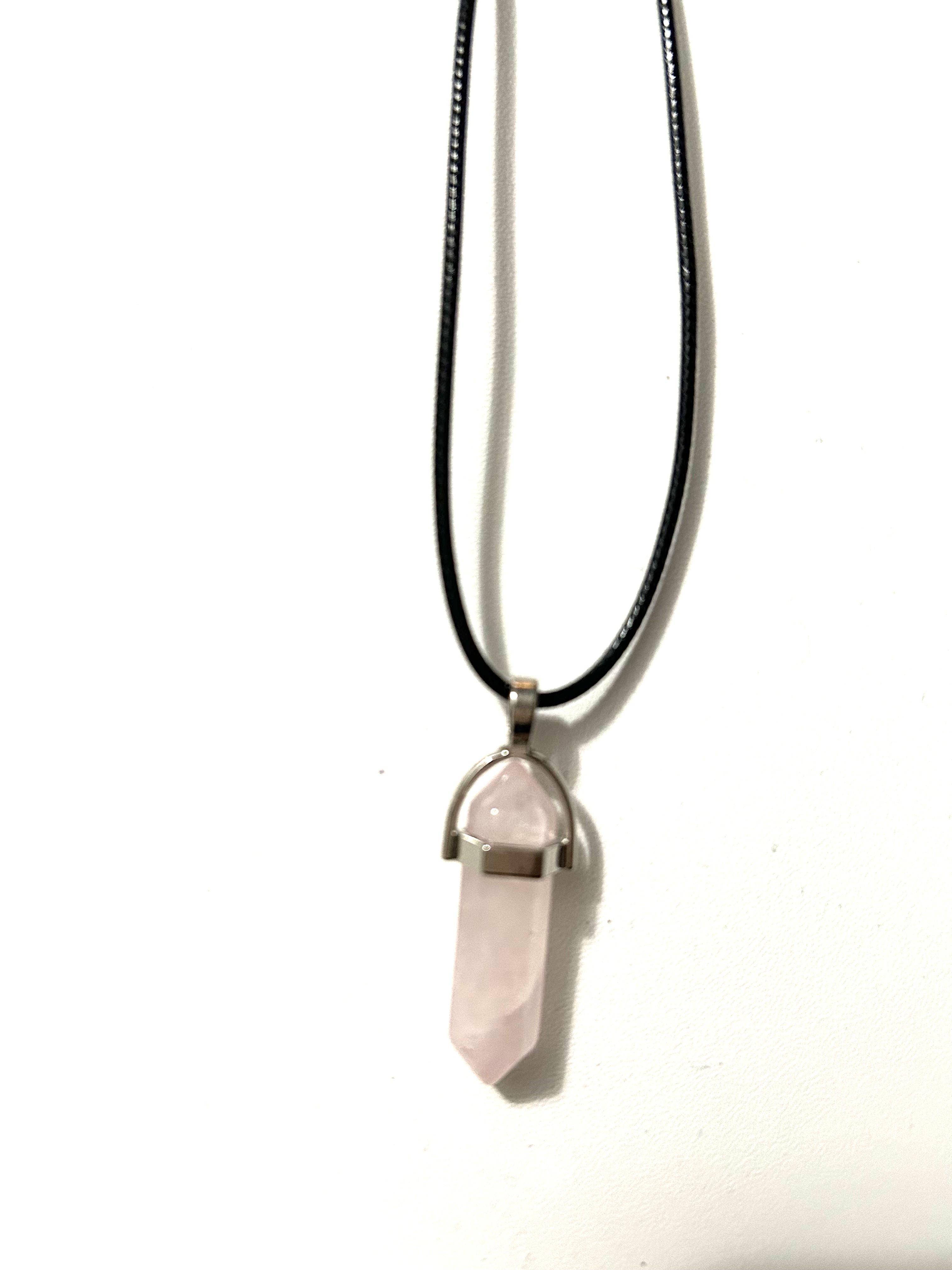 Crystal Pendants - Light Pink Quartz