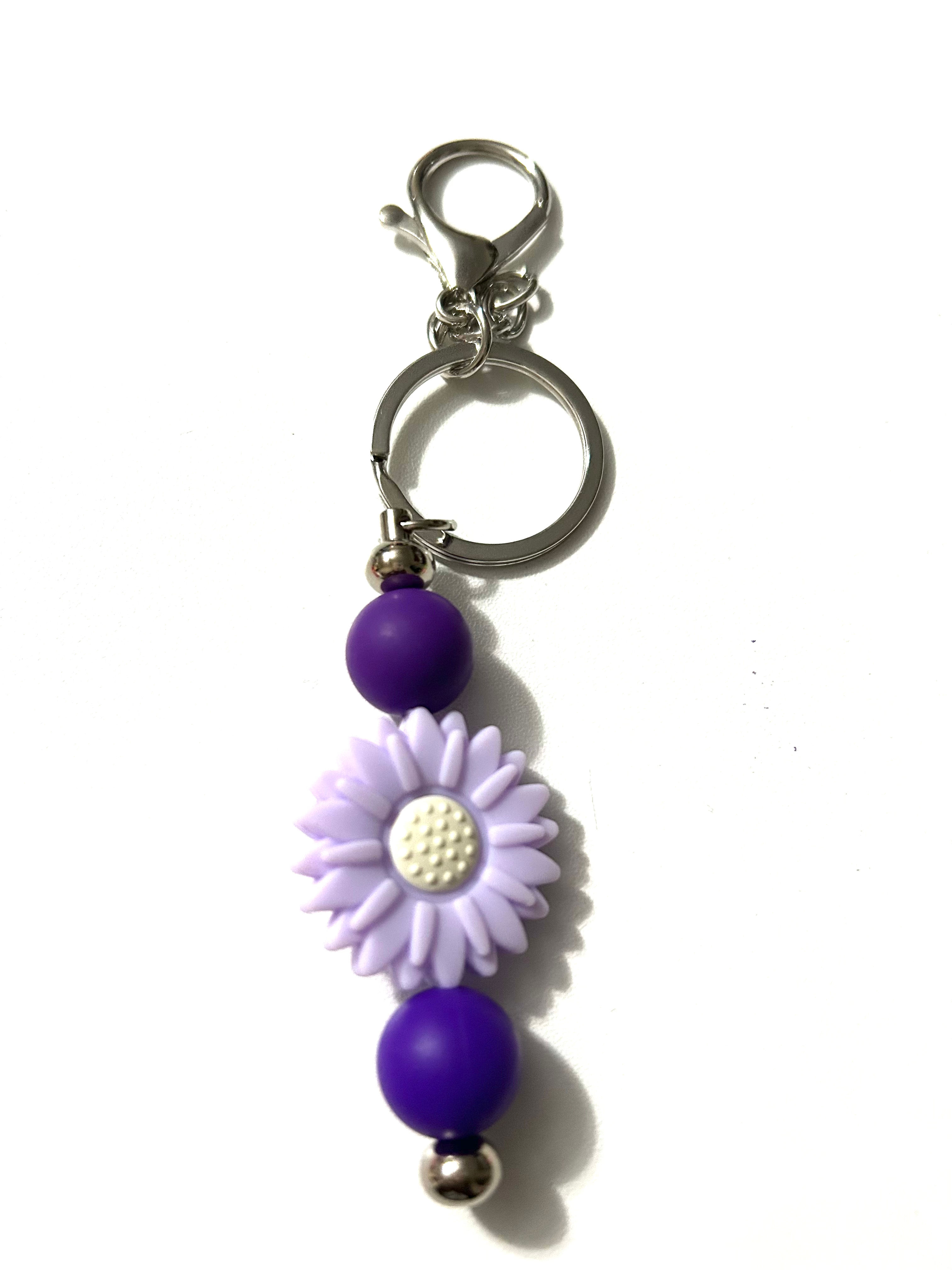 Silver Bar Key Charm: LS- Deep Purple 