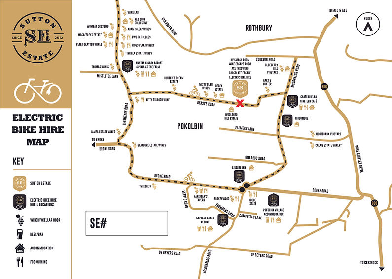 Sutton Estate - Hunter Valley Map