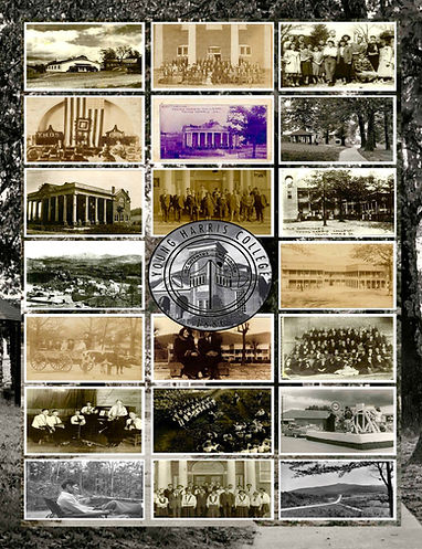 Young Harris College collage poster by designer Trina Elizabeth Billings.