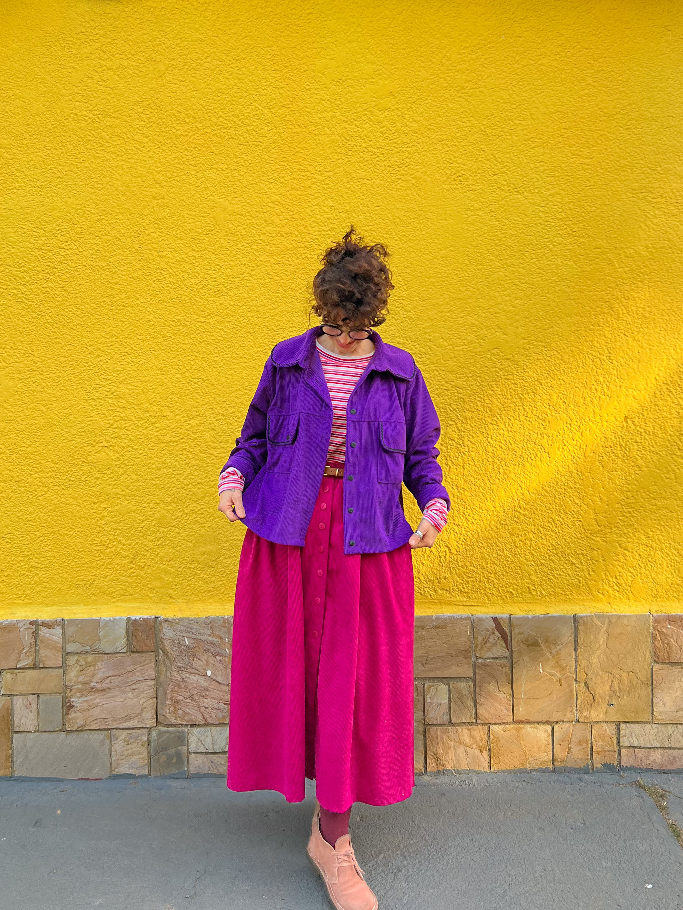 pollera camaleon fucsia