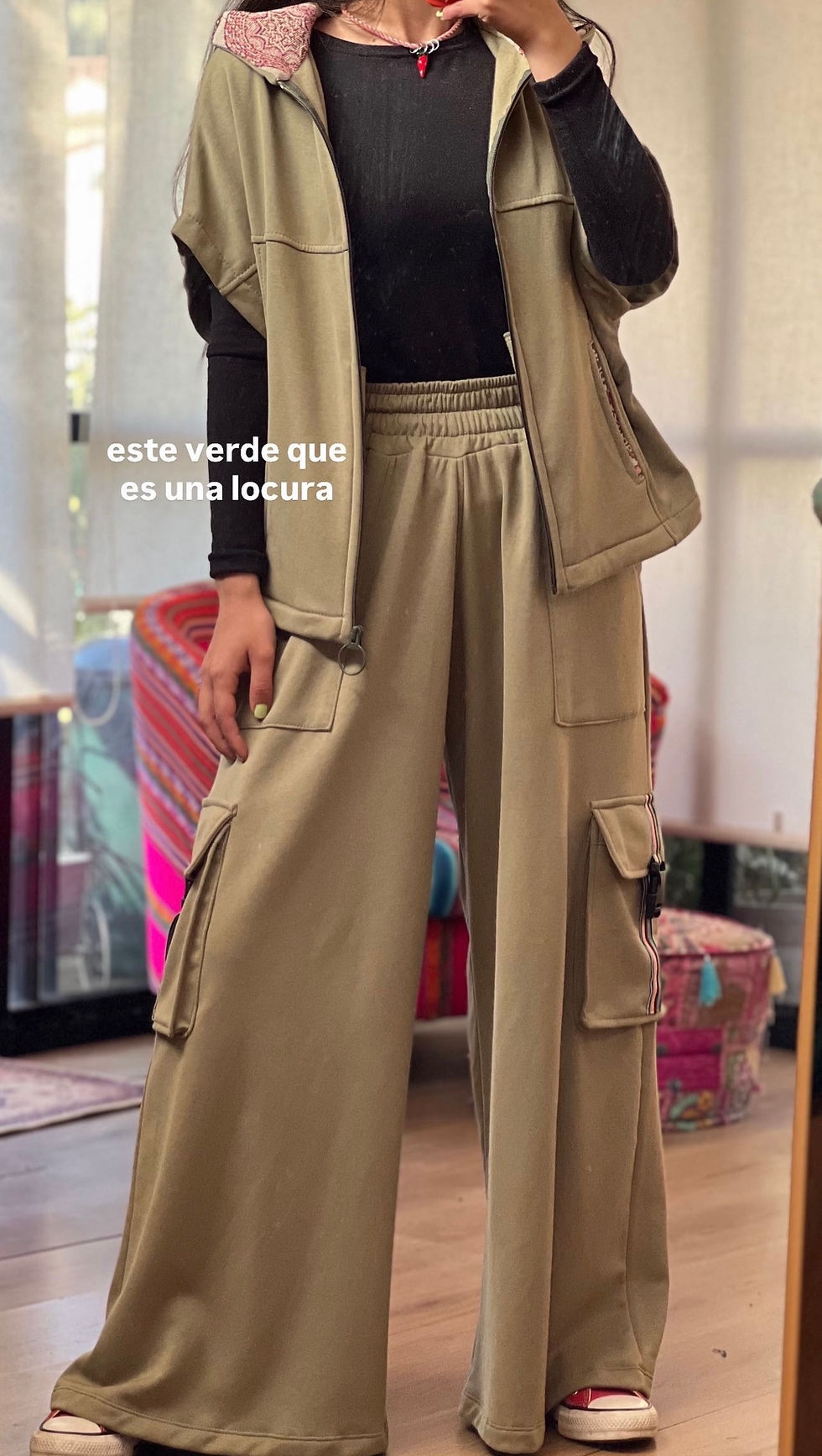 Miniatura: Pantalones cargo algodón