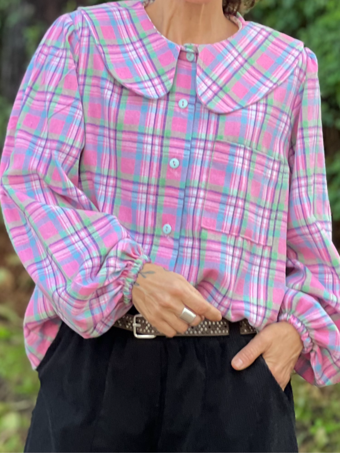 camisa chia rosa clara