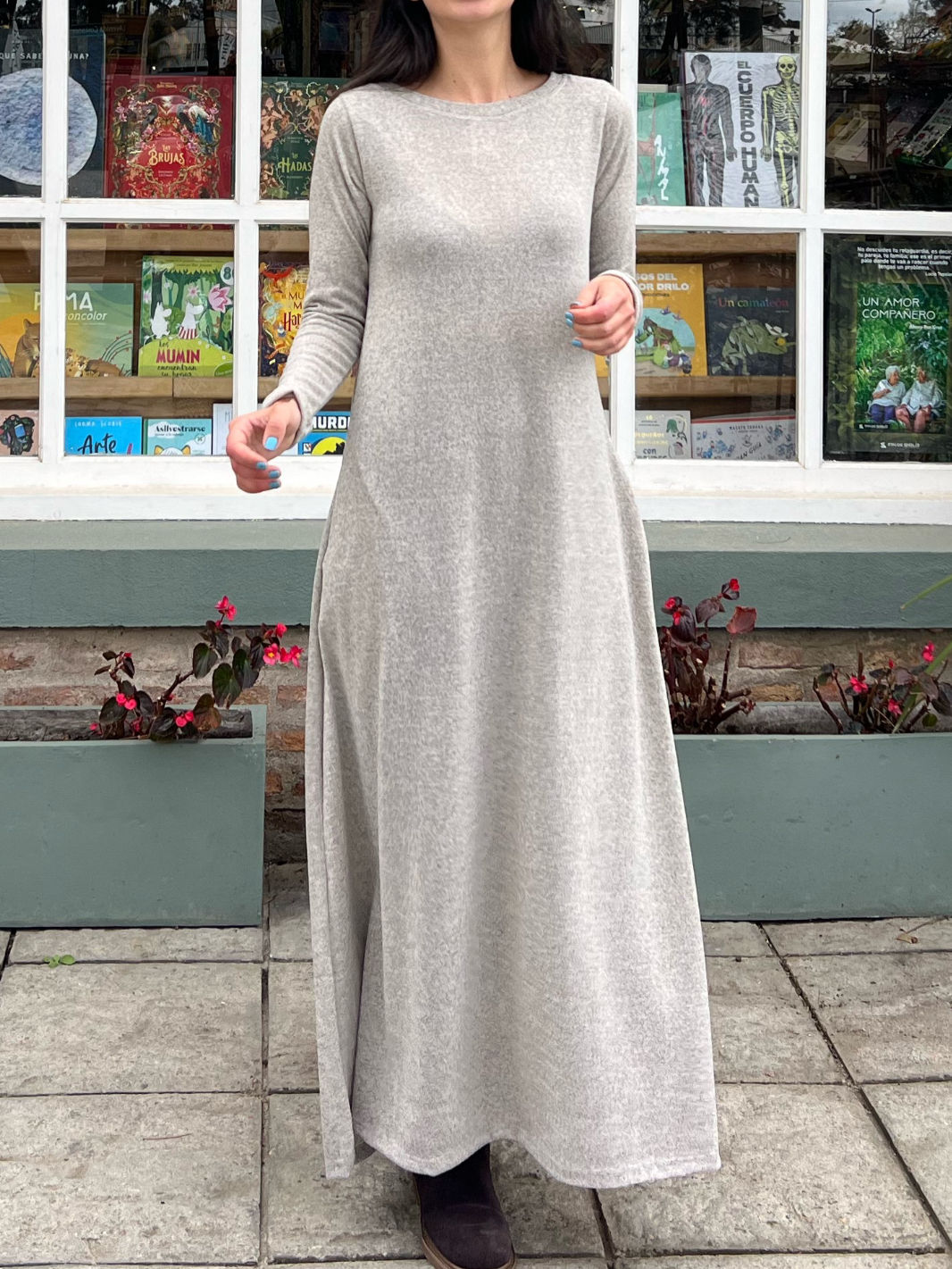 vestido simona gris